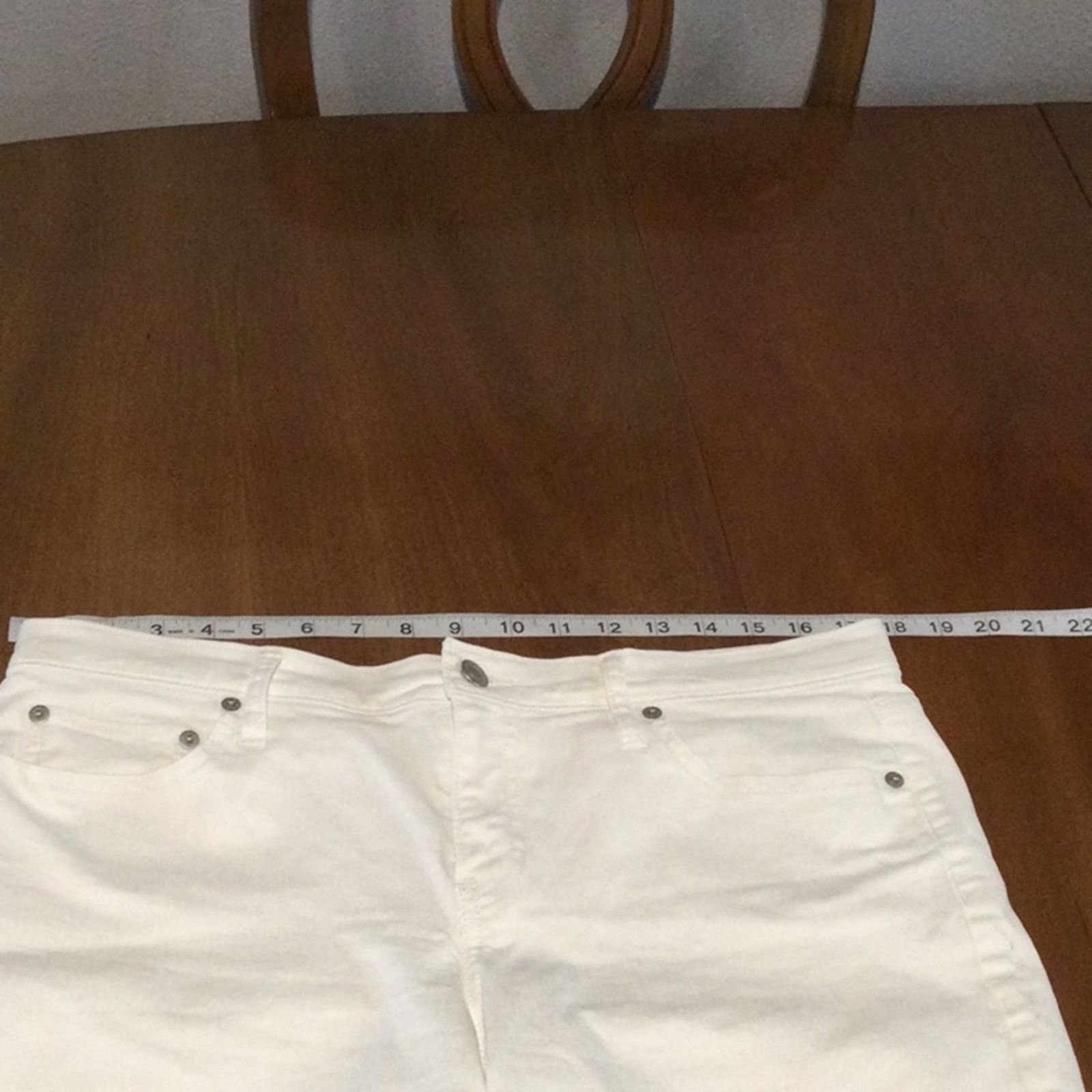 Gap Gap 1969 White Denim Bermuda 5-Pocket Shorts Size 31 Size 31" - 8 Thumbnail