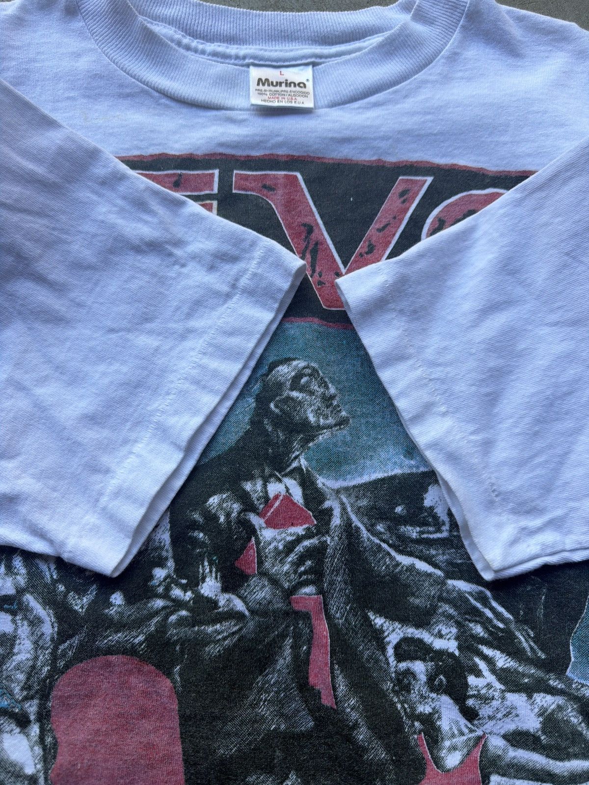 Vintage Vintage 90s Live Band Throwing Copper Band Tee Size Large Size US L / EU 52-54 / 3 - 3 Thumbnail