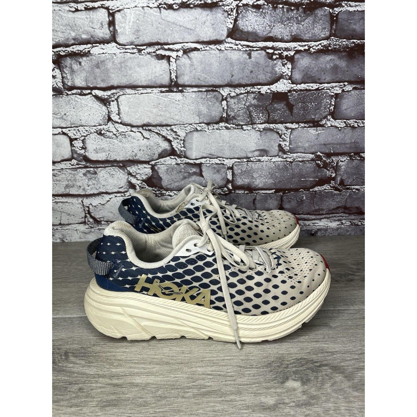 Hoka Hoka One One Rincon Multicolor Blue Synthetic Lace Up Runnin Size US 8 / IT 38 - 17 Thumbnail