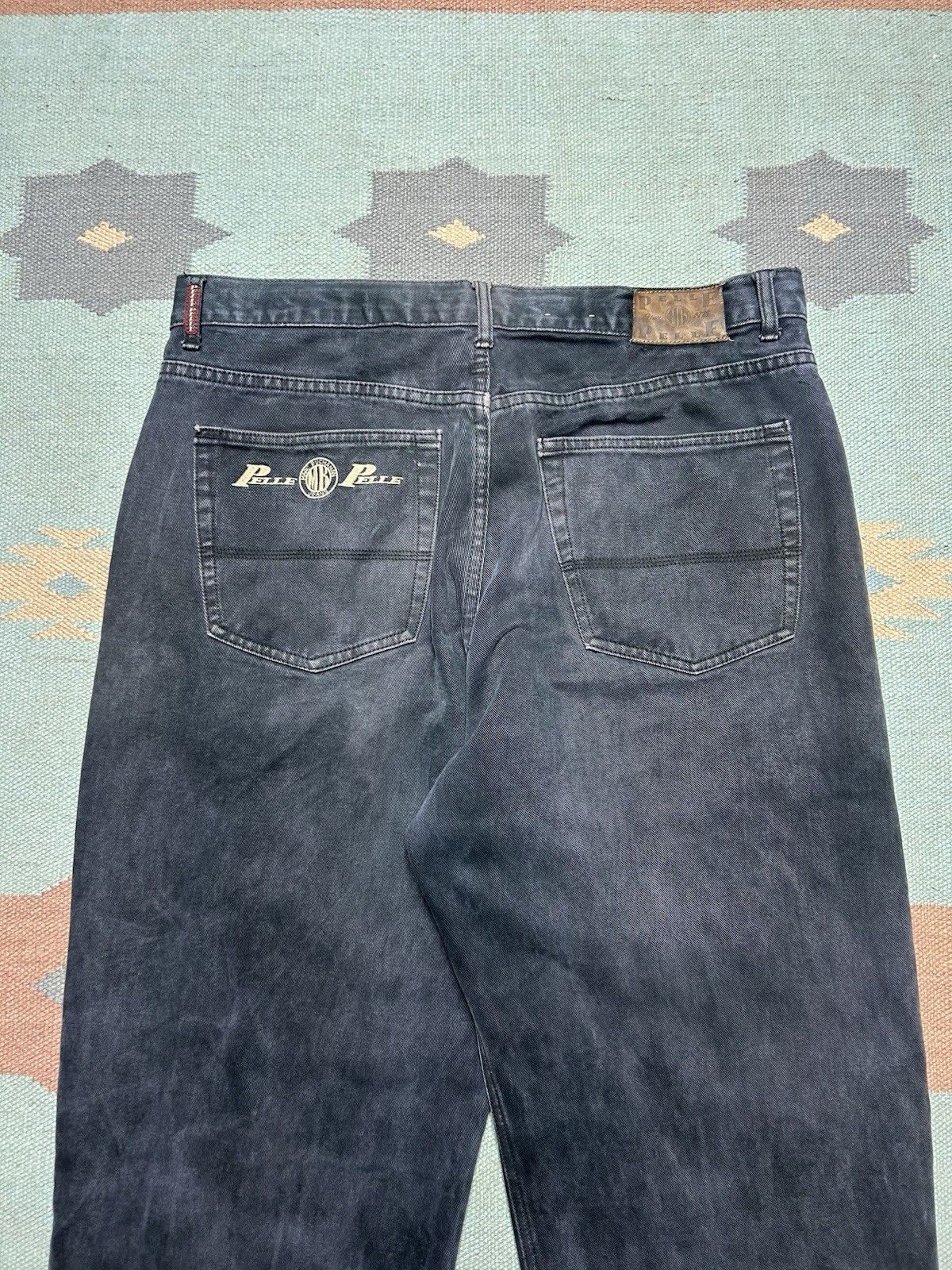Vintage y2k baggy jeans pelle pelle faded goth grunge JNCO 38x34 Size US 38 / EU 54 - 4 Thumbnail
