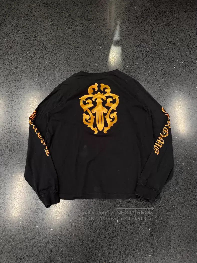 Chrome Hearts CHROME HEARTS Size 2XL Orange Sword Vine Print Long-Sleeve Size US XXL / EU 58 / 5 - 2 Thumbnail