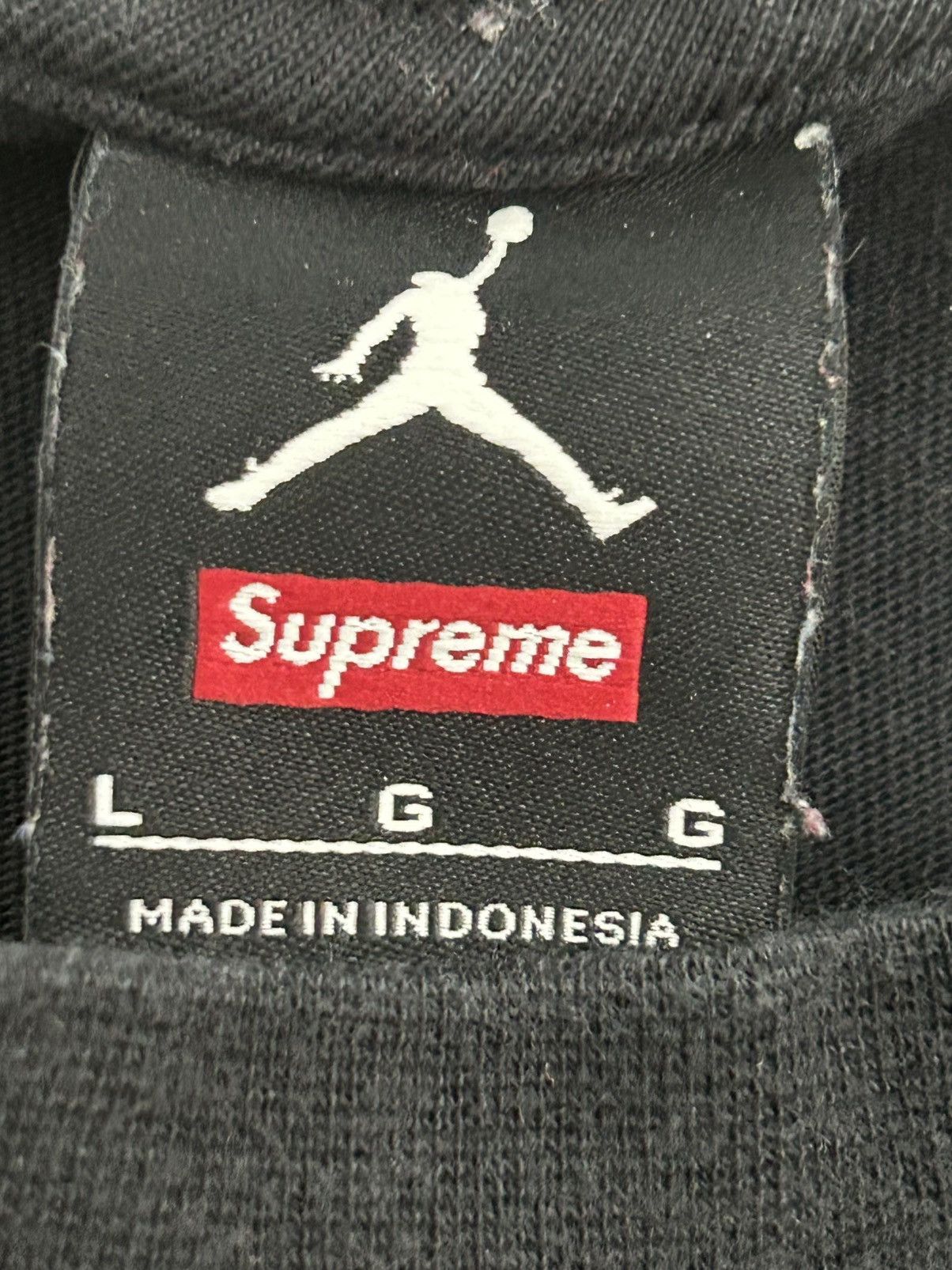 Jordan Brand × Nike × Supreme Supreme X Jordan Shirt Black Large Size US L / EU 52-54 / 3 - 3 Thumbnail