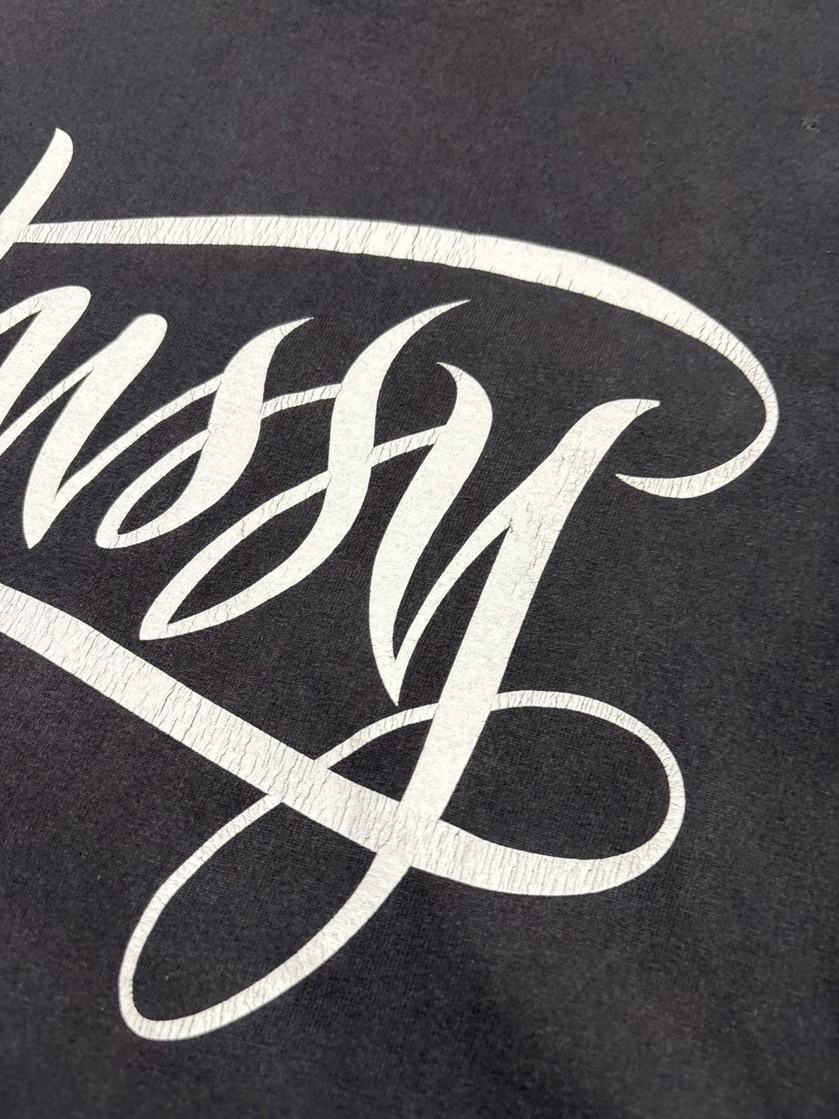 Neighborhood × Stussy Stussy x Neighborhood Script Logo T Shirt Black Vintage Fade Size US M / EU 48-50 / 2 - 8 Thumbnail