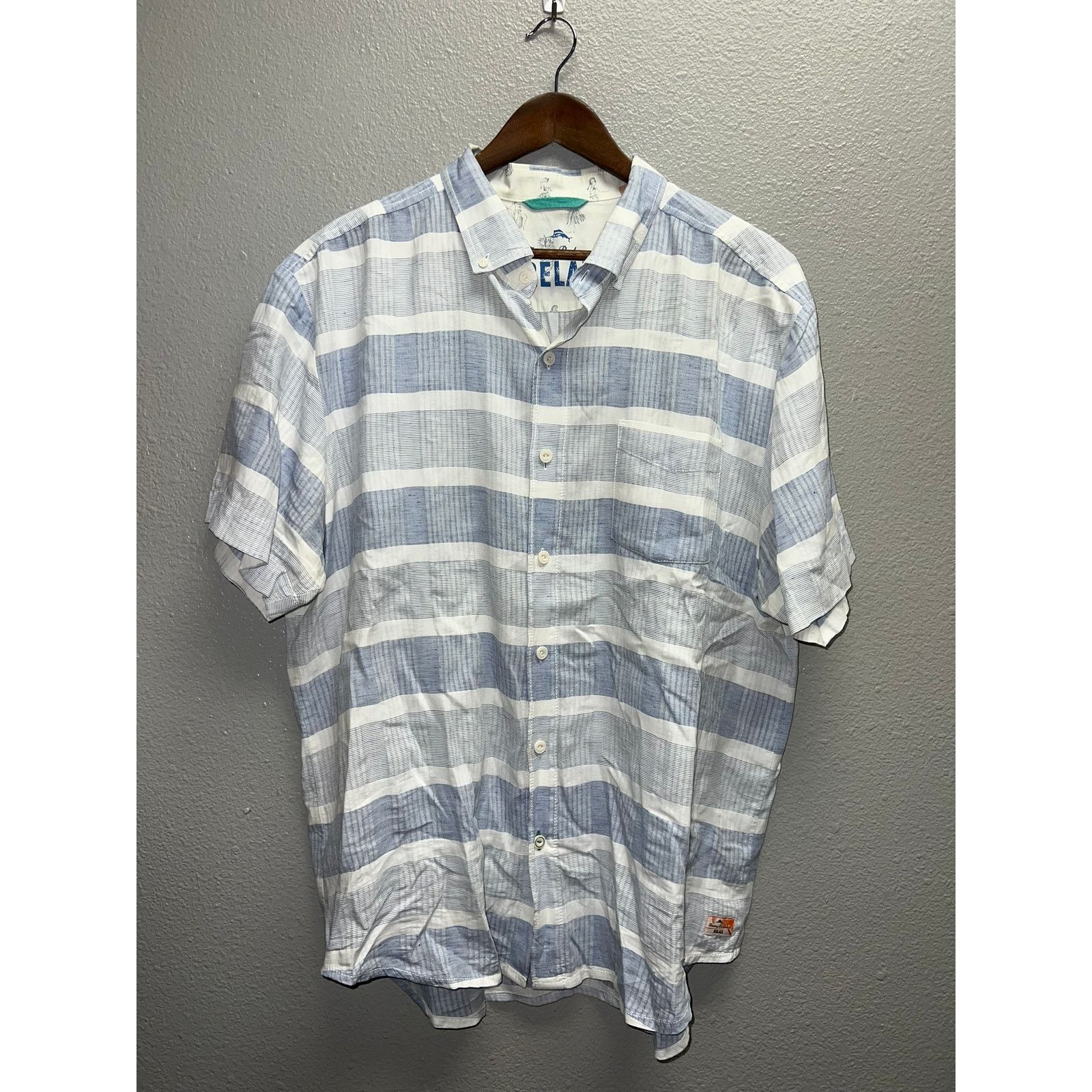 Tommy Bahama Tommy Bahama Relax Button Up Shirt Blue White Top mens XL Size US XL / EU 56 / 4 - 1 Thumbnail