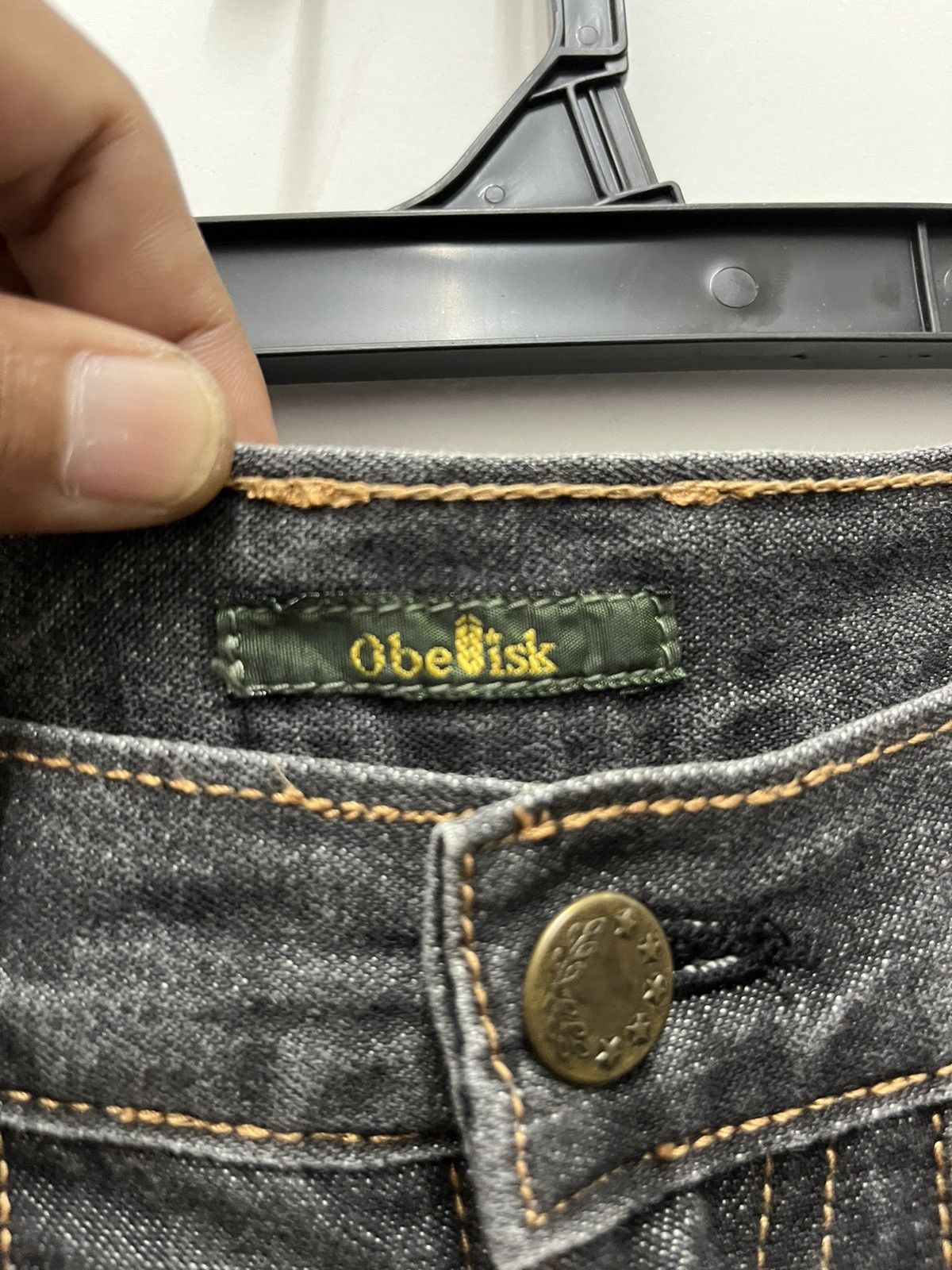 Japanese Brand Vintage Obelisk Custom Leather Denim Size US 31 - 13 Thumbnail