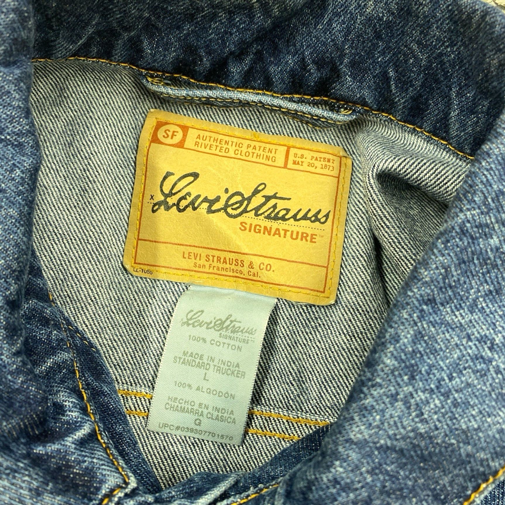 Levi's VINTAGE Levi's Trucker Jacket Blue Denim Signature Levi Strauss Western L Adult Mens Regular Size L Size US 33 - 4 Thumbnail