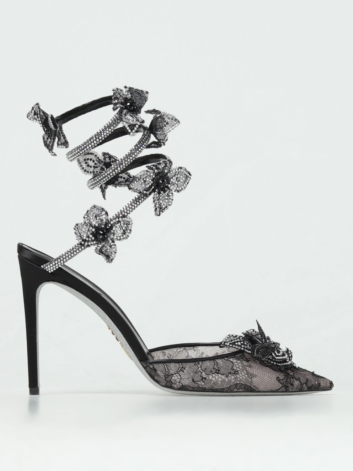 image of Rene Caovilla High Heel Shoes Woman Black, Women's (Size 10)