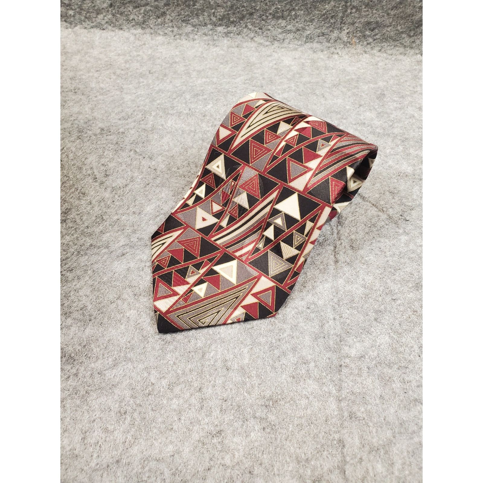 Courreges Vintage Courreges Homme Men's Silk Necktie Retro Geometric Size ONE SIZE - 1 Thumbnail