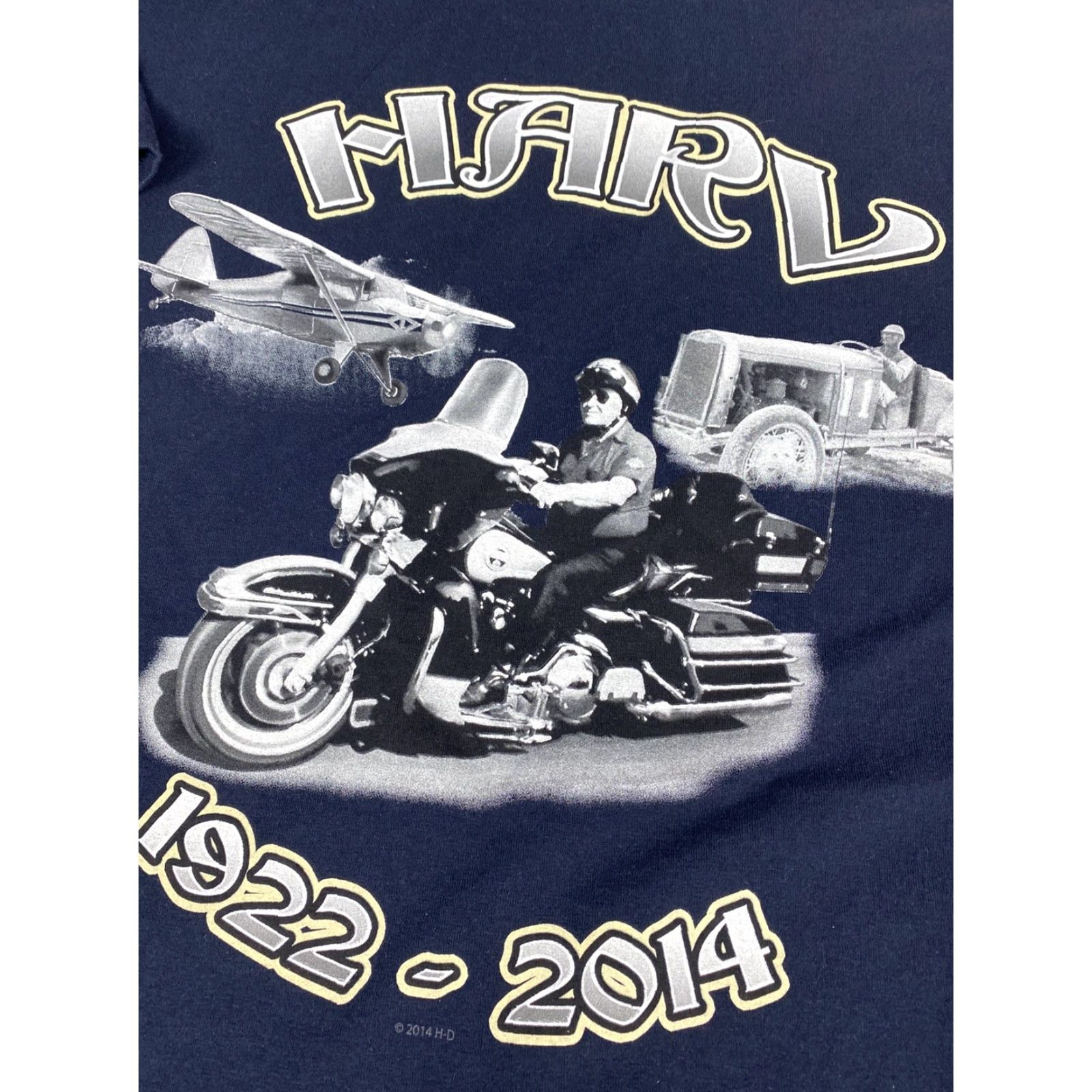 Harley Davidson Harley-Davidson Motorcycles 2014 T Shirt Mens XL Navy Blue 1922-2014 Harv’s NY Mens XL Navy Blue T-Shirt Harley Davidson 2014 Motorcycle Prohibition? Size US XL / EU 56 / 4 - 2 Thumbnail