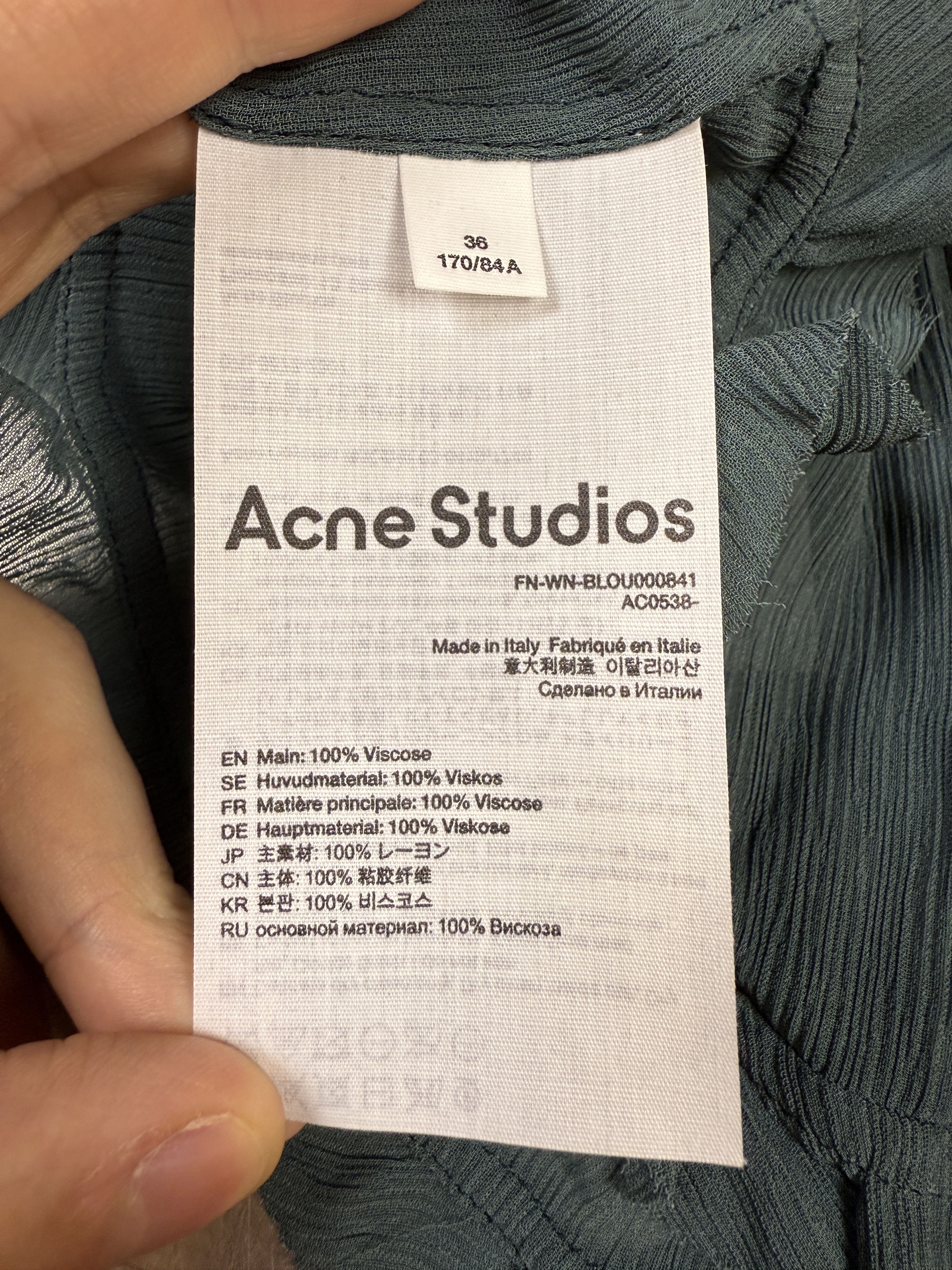 Acne Studios $480 Acne Studios Ruffled Blouse Size S / US 4 / IT 40 - 7 Thumbnail
