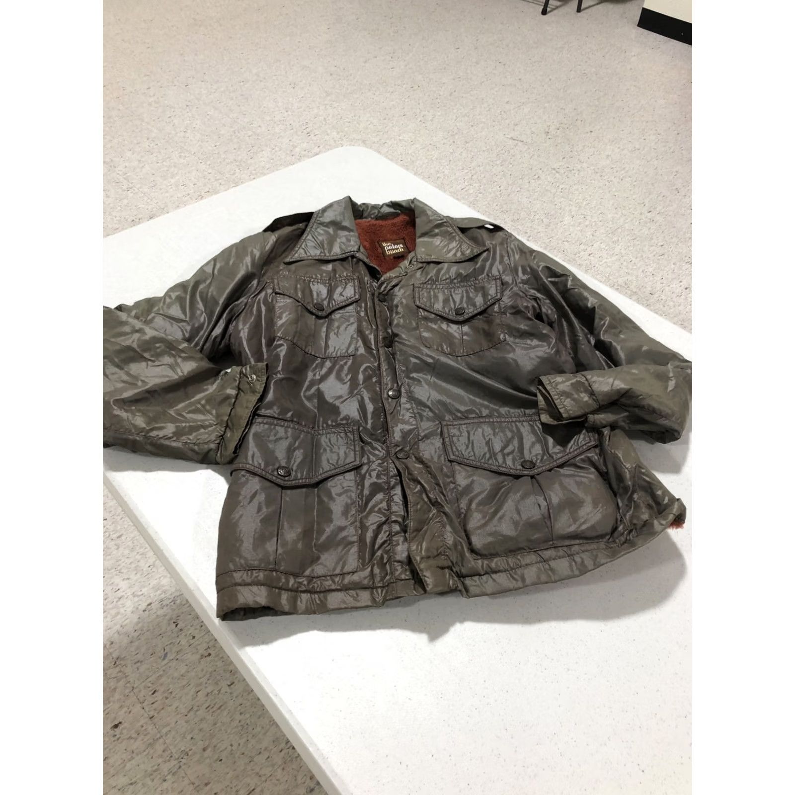 Vintage VINTAGE The Peter's Bunch Jacket Nylon Burgundy Lined 70s Sz 38 Mens Size US XXS / EU 40 - 3 Thumbnail