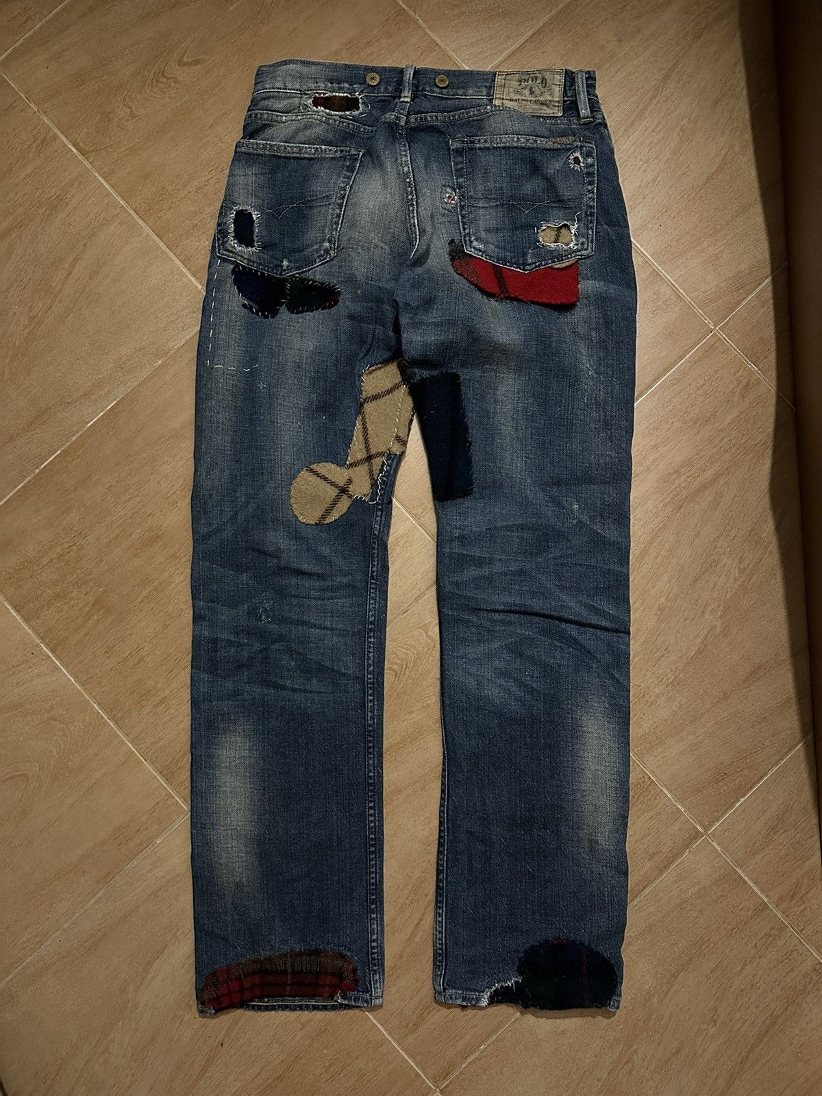 CLOT × Polo Ralph Lauren Polo Ralph Lauren Patchwork Distressed Jeans Size US 32 / EU 48 - 9 Thumbnail