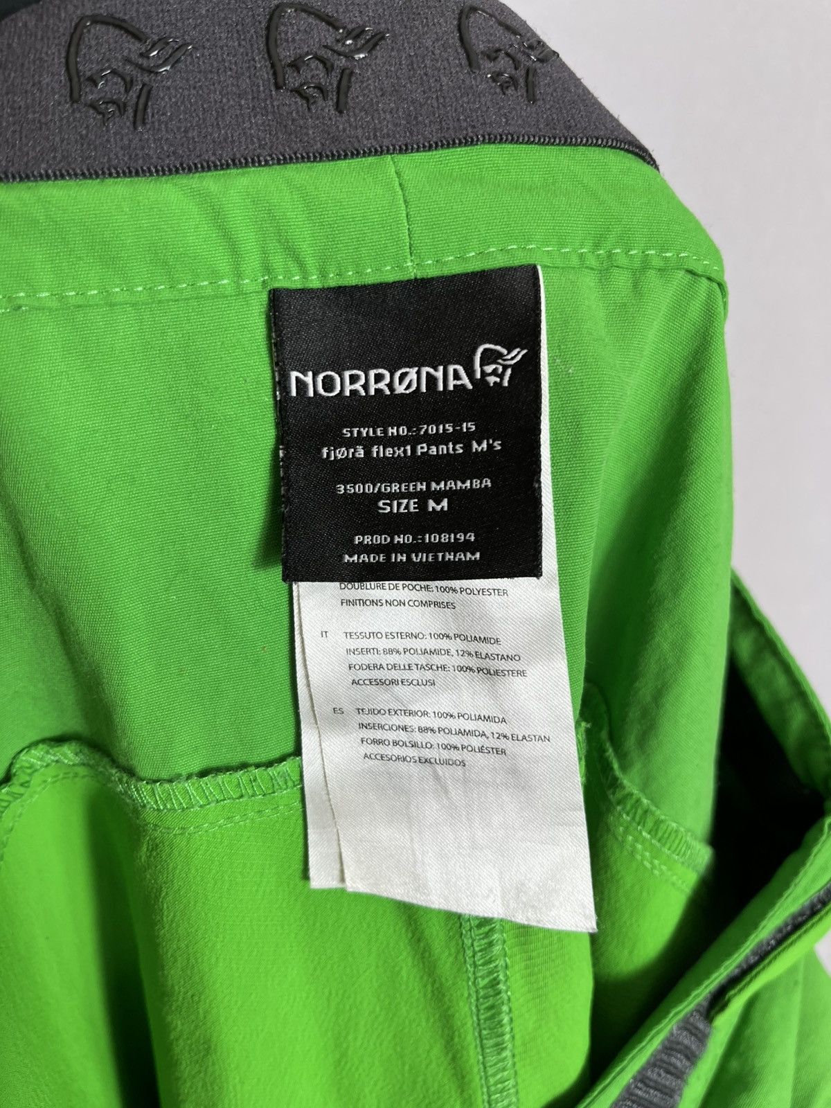 Norrona Norrona Fjora Flex1 Pants Mens Green Hiking Sportswear Size US 32 / EU 48 - 2 Thumbnail