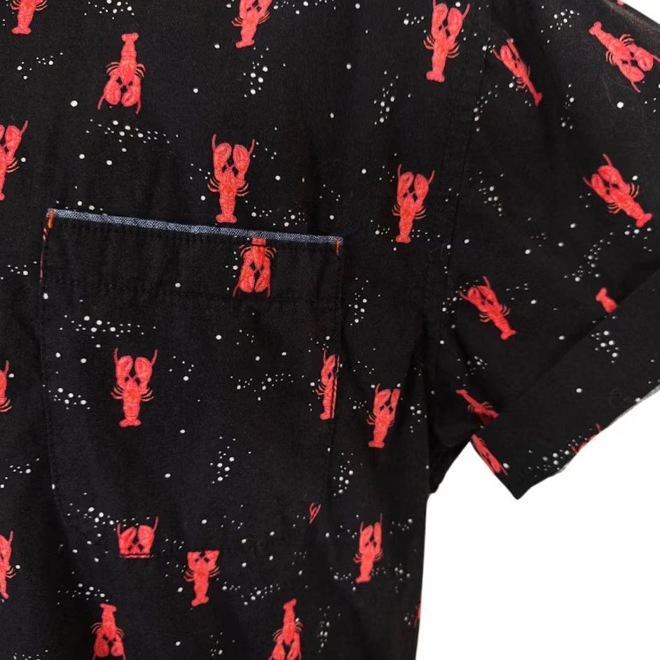Vintage VINTAGE Lobster Camp Shirt Mens Size Medium Black Red All Over Print Good Vibes Size US M / EU 48-50 / 2 - 3 Thumbnail