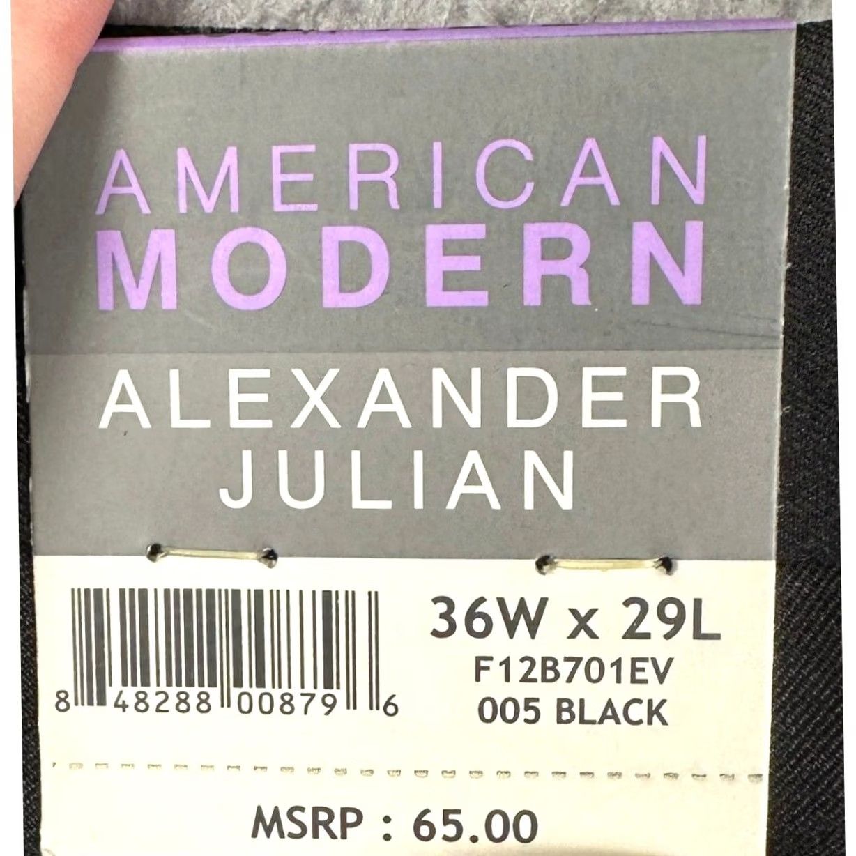 Alexander Julian Alexander Julian American Modern Pants Mens 36X29 Black Dress Flat Front Dress Pants Regular Mens Black Official 90s? Size US 36 / EU 52 - 3 Thumbnail