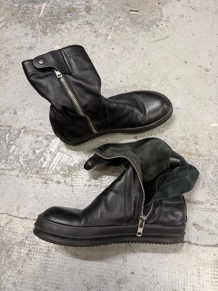 Rick Owens Rick Owens Black Leather Ankle Abstract Boots Size US 8.5 / EU 41-42 - 6 Thumbnail