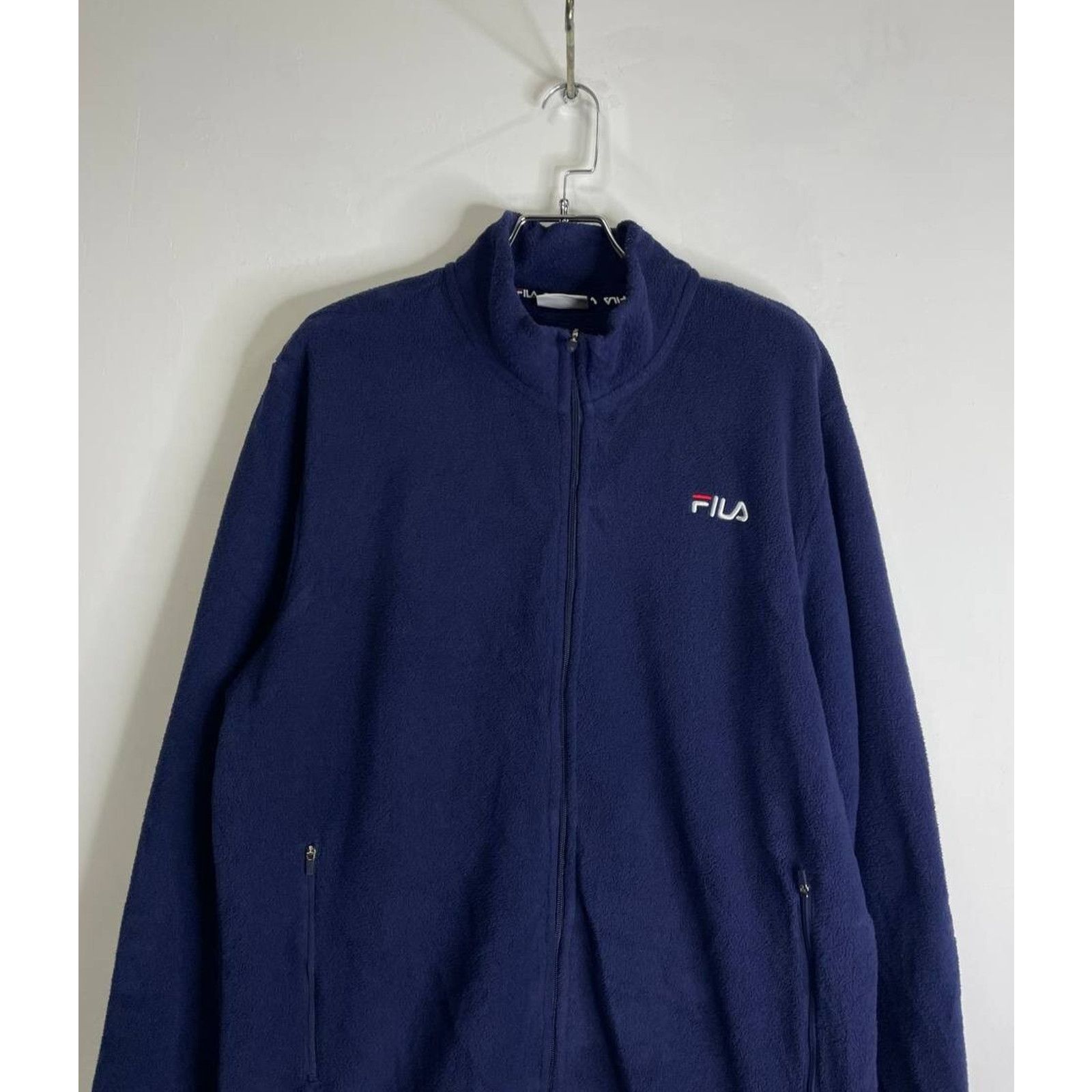 Fila Vintage FILA Navy Blue Full Zip Fleece Jacket Size XL Size US XL / EU 56 / 4 - 3 Thumbnail