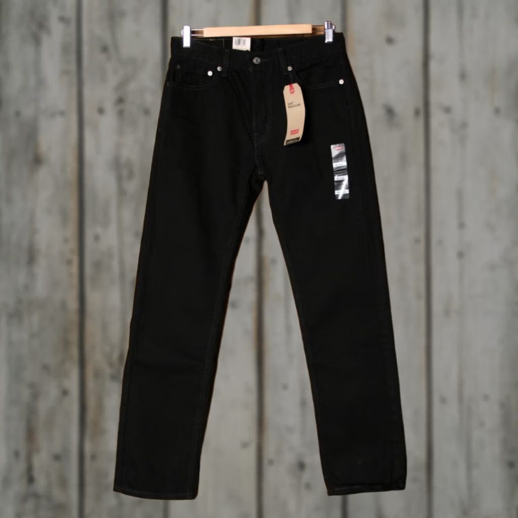 Levi's LEVI'S 505 Jeans Black Denim Straight Leg Sz. 30x32 Inseam 31" Mens Regular Denim Pants Size US 30 / EU 46 - 1 Thumbnail