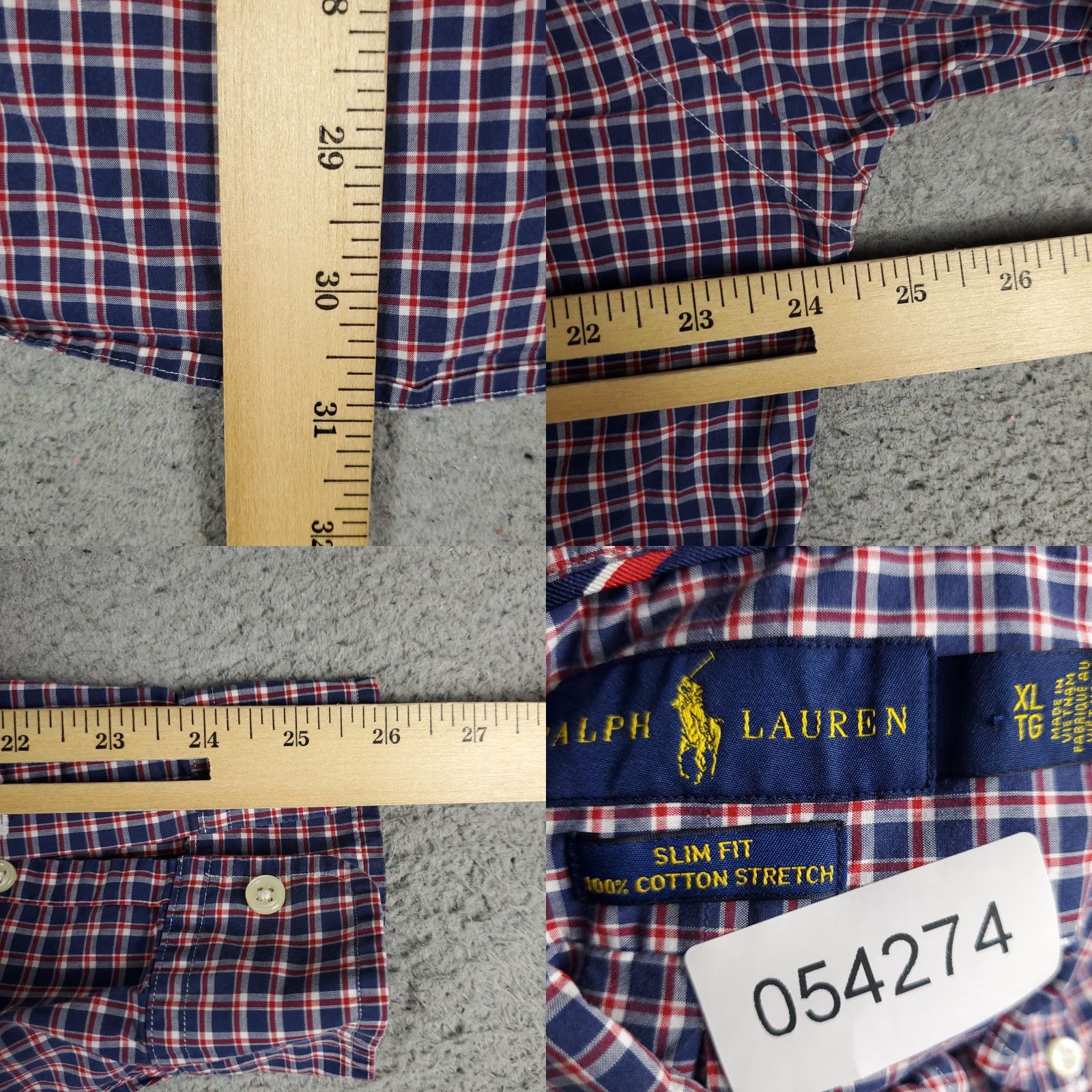 Ralph Lauren Ralph Lauren Shirt Mens XL Red Blue Plaid Pony Button-Down Casual Classic Knit Cotton Adults XL Red Polo Shirt? Size US XL / EU 56 / 4 - 8 Thumbnail