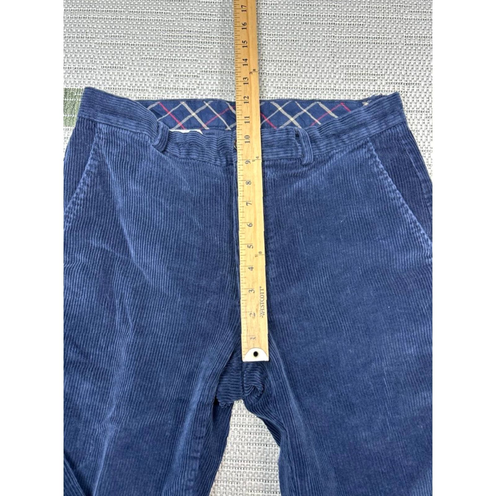 Brooks Brothers Brooks Brothers Clark Corduroy Pants Mens 33 Blue Stretch Mid Rise Straight Leg Pants Size US 33 - 5 Thumbnail