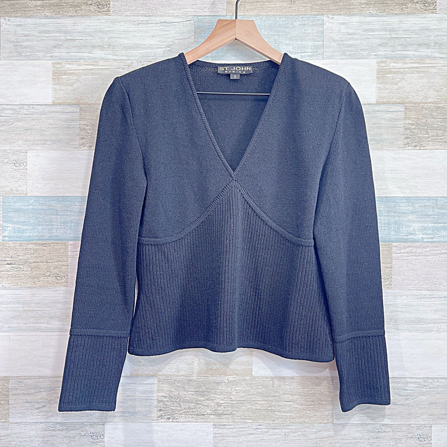 Other St John Long Sleeve Santana Knit Shell Black Womens Small Size S / US 4 / IT 40 - 1 Thumbnail