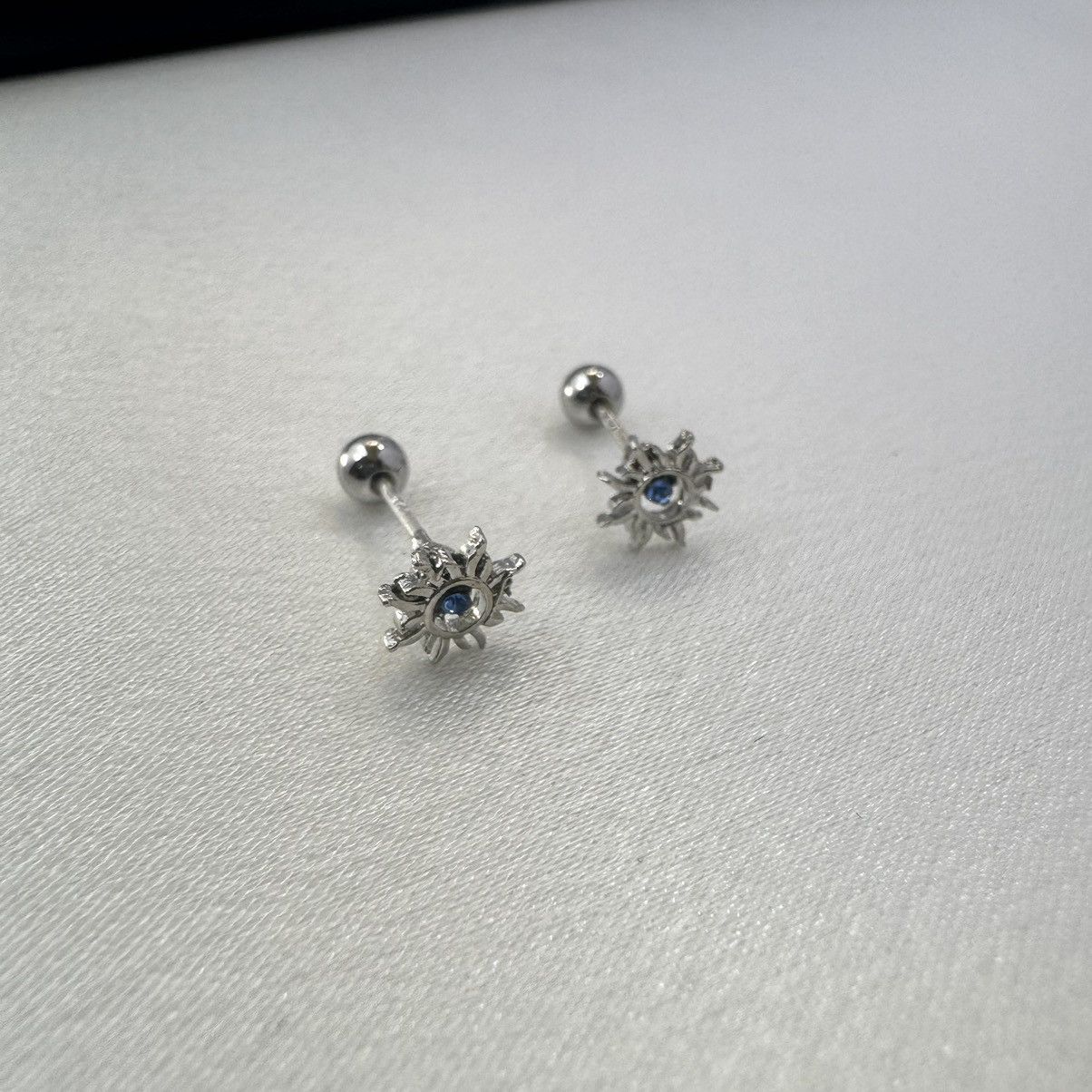 Designer Small Sun Stud Earrings for Men Women Unisex Style Size ONE SIZE - 2 Thumbnail
