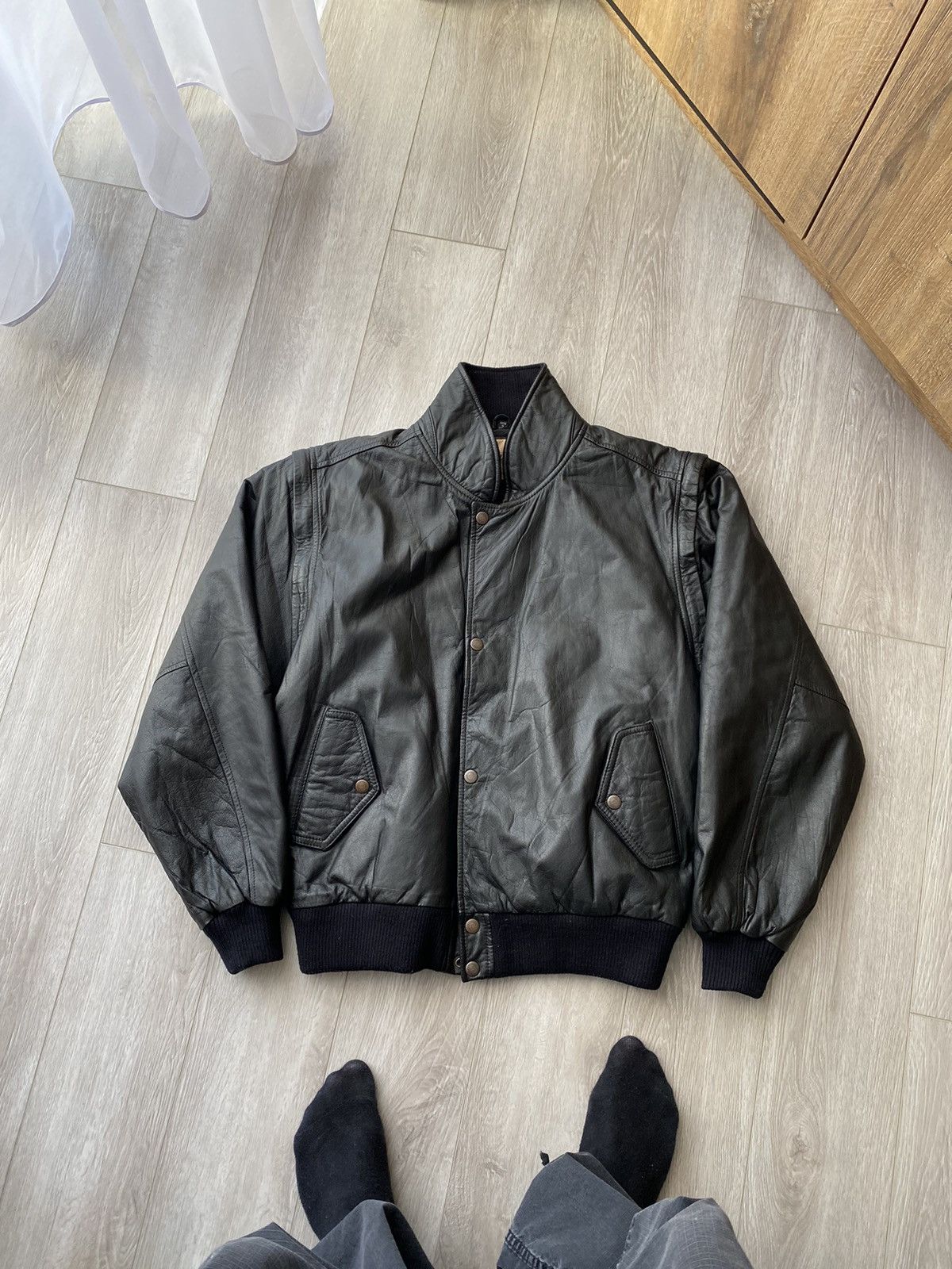 Vintage VINTAGE HARDROCK ORLANDO LEATHER VARSITY JACKET Size US M / EU 48-50 / 2 - 6 Thumbnail