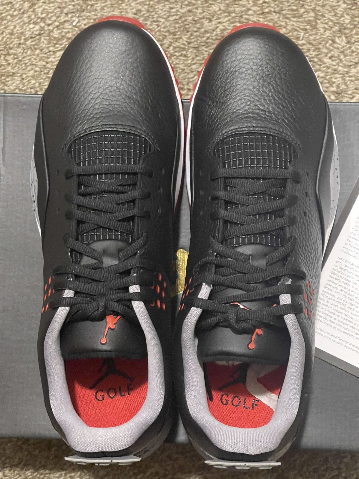 Jordan Brand *New* Nike Jordan ADG 3 Black Cement Golf - Bred Size US 11.5 / EU 44-45 - 5 Thumbnail