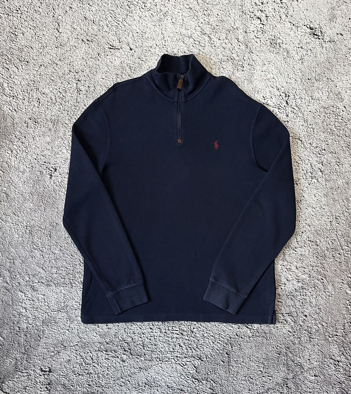 Polo Ralph Lauren Polo Ralph Lauren Half Zip Sweatshirt Navy Blue Mens Size L Size US L / EU 52-54 / 3 - 1 Thumbnail