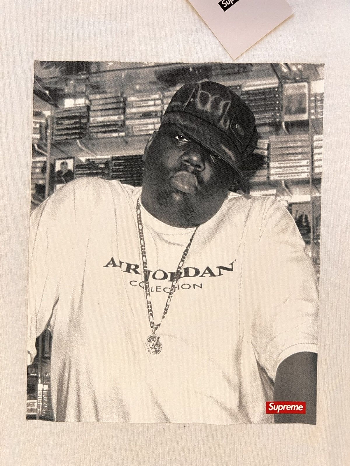 Jordan Brand M Supreme Jordan Biggie Notorious BIG tee Tshirt white photo Size US M / EU 48-50 / 2 - 3 Thumbnail