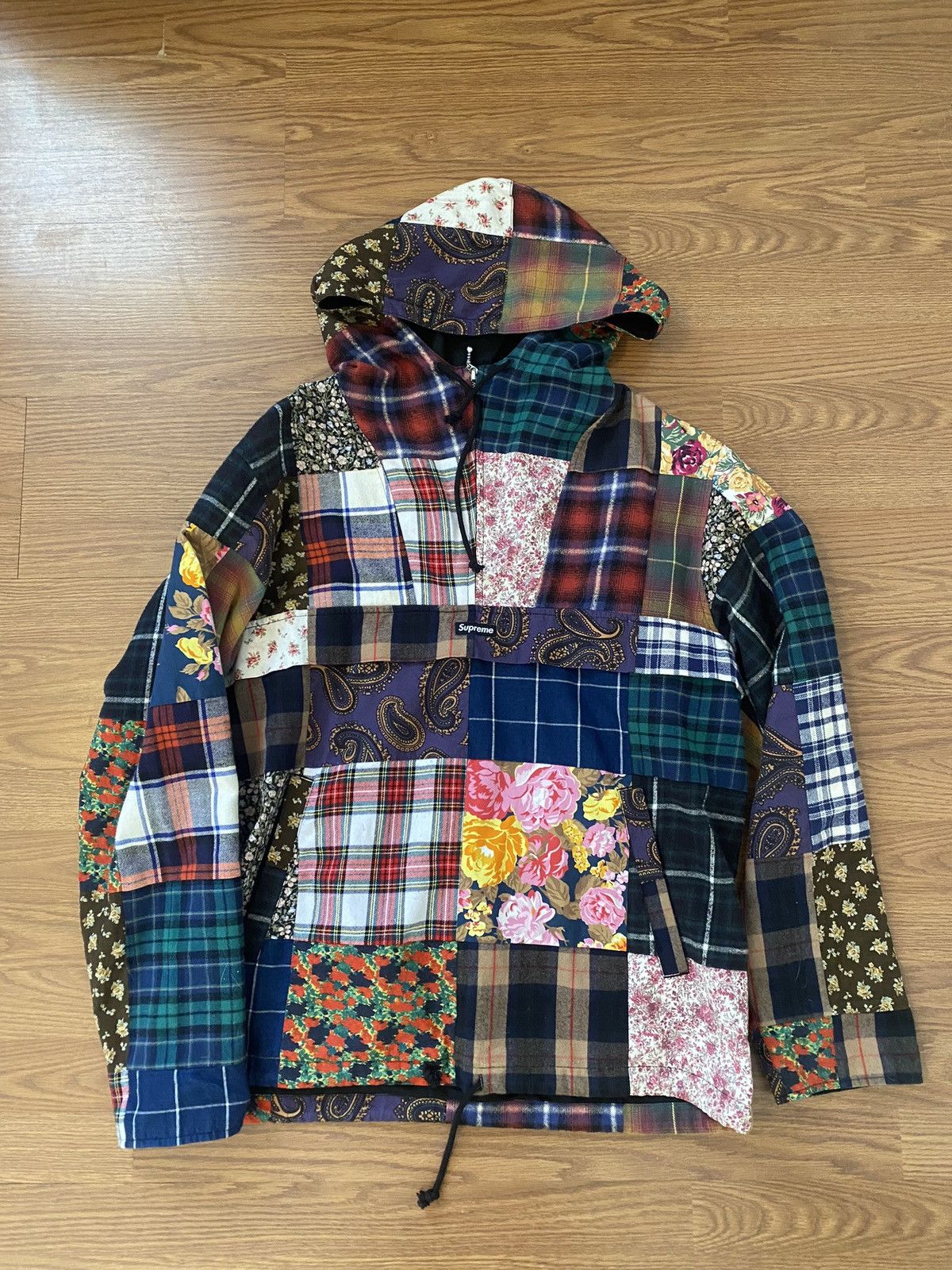 image of Supreme Patchwork Parka in Green, Men's (Size Medium)