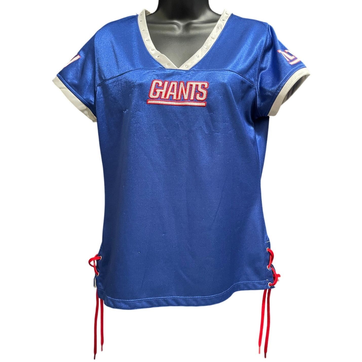 NFL NFL New York Giants Short Sleeve Blue Tie Side Blouse Large Size L / US 10 / IT 46 - 1 Thumbnail