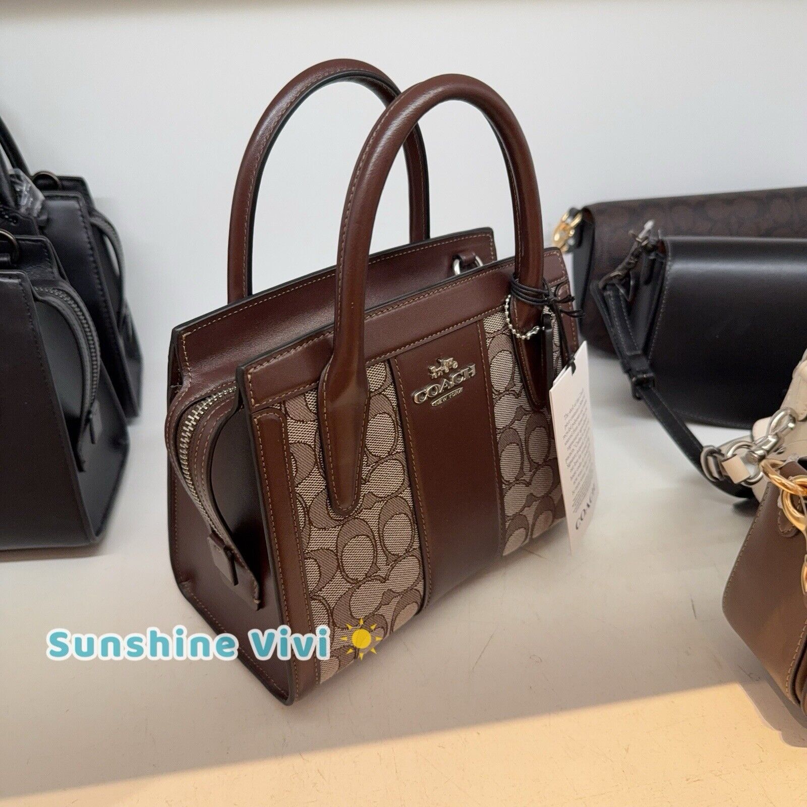 Coach NWT COACH Andrea Carryall Bag CT766 Silver /Oak/Maple Size ONE SIZE - 2 Thumbnail