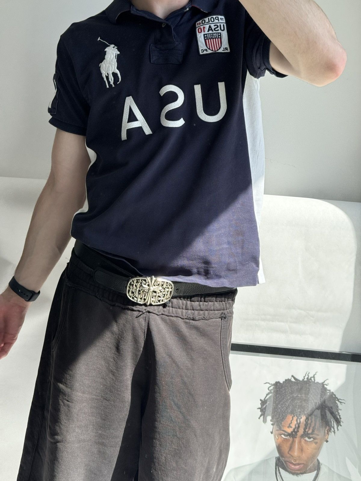 Polo Ralph Lauren Rare Ralph Lauren USA Polo T Shirt Tee Chief Keef New York Size US L / EU 52-54 / 3 - 7 Thumbnail