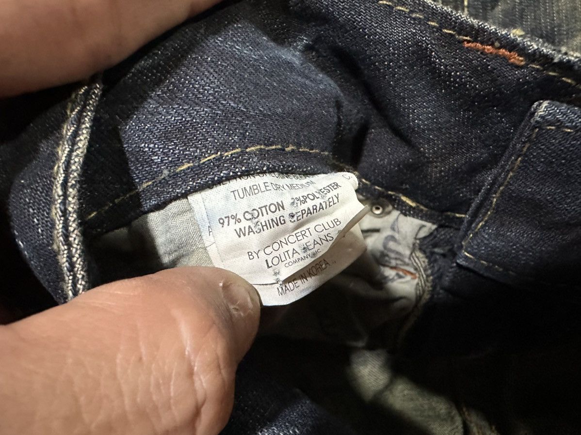 Tornado Mart 🔥Sick Y2K Lolita Exotic Vintage Denim Mud Wash Flared Zipper Size US 28 / EU 44 - 16 Thumbnail