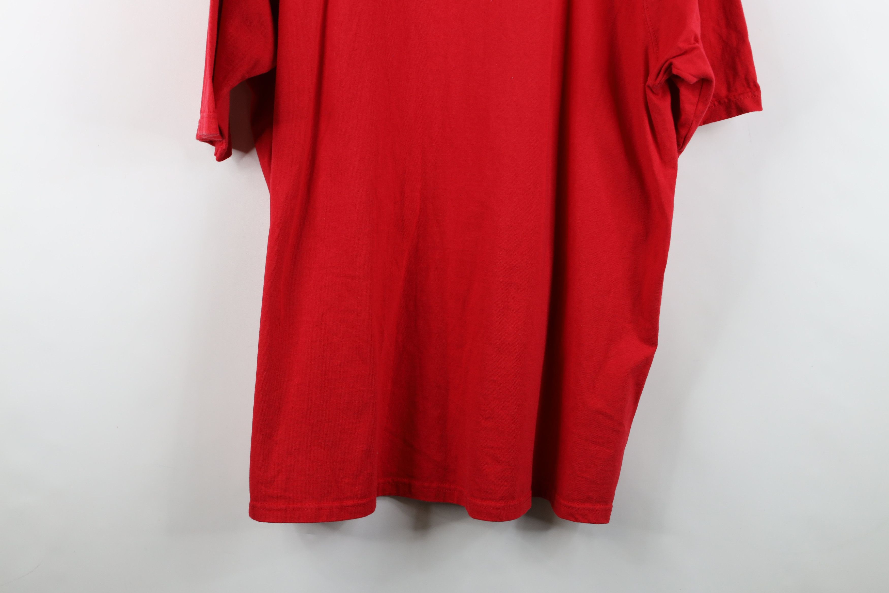 Vintage Vintage 90s Streetwear Heavyweight Baggy T-Shirt Red Cotton Size US XL / EU 56 / 4 - 11 Thumbnail