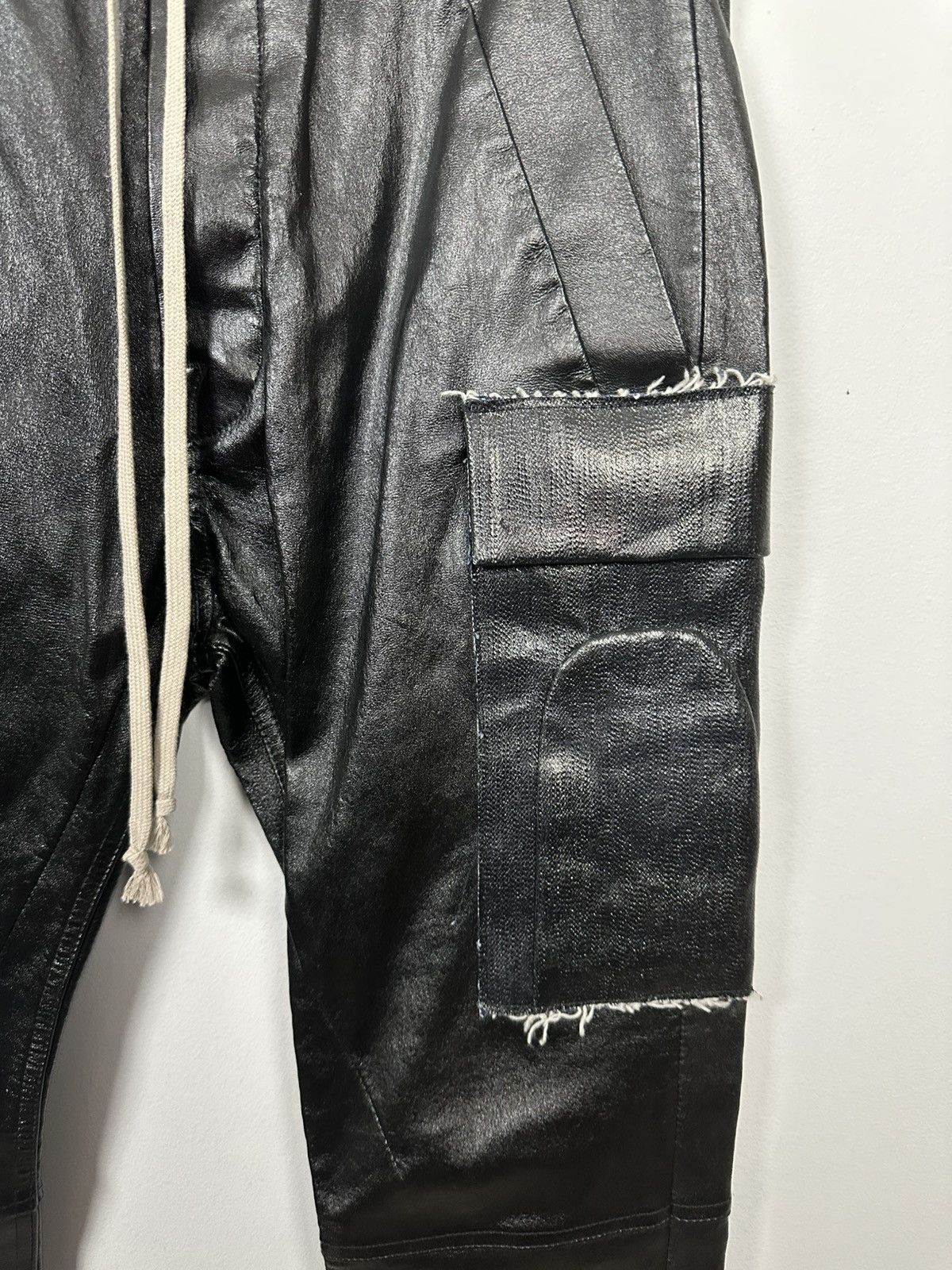 Rick Owens FW19 ‘LARRY’ Leather Cargojogs Size US 32 / EU 48 - 7 Thumbnail