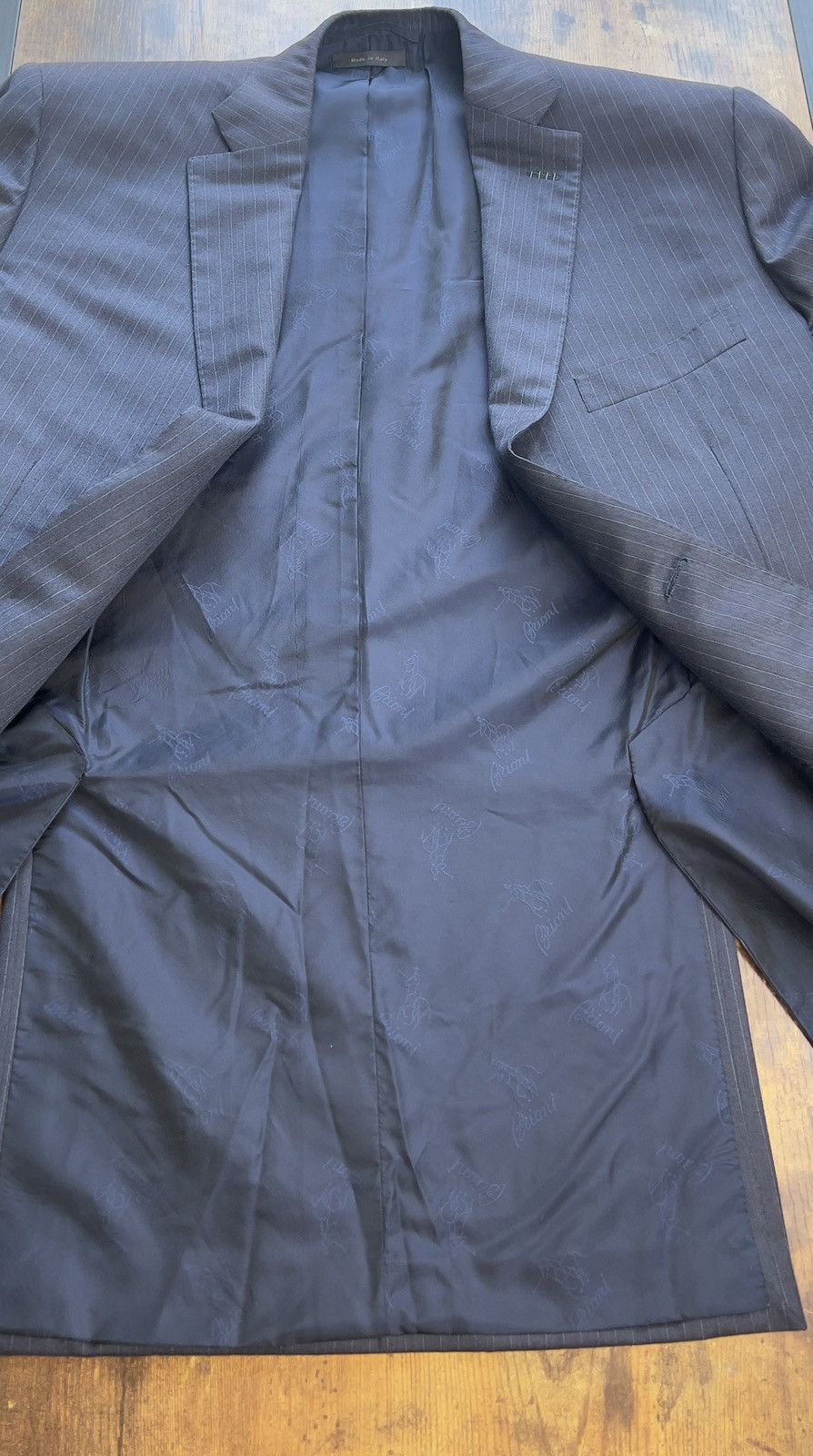 Brioni Brioni NM COLOSSE Suit –Navy Tonal Pinstripe – Wool & Silk Size 42R - 6 Thumbnail