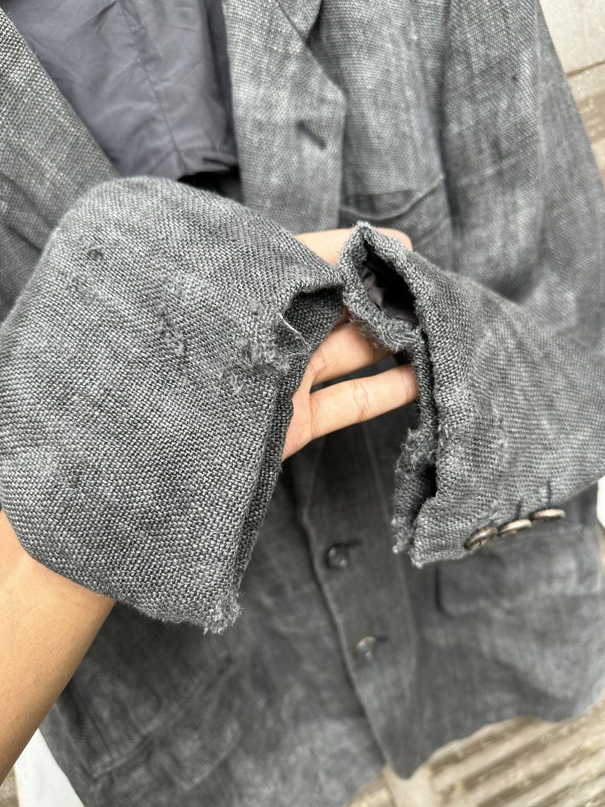 Comme des Garcons 👹Vintage Comme Des Garcons Linen Lined Jacket Size US L / EU 52-54 / 3 - 8 Thumbnail