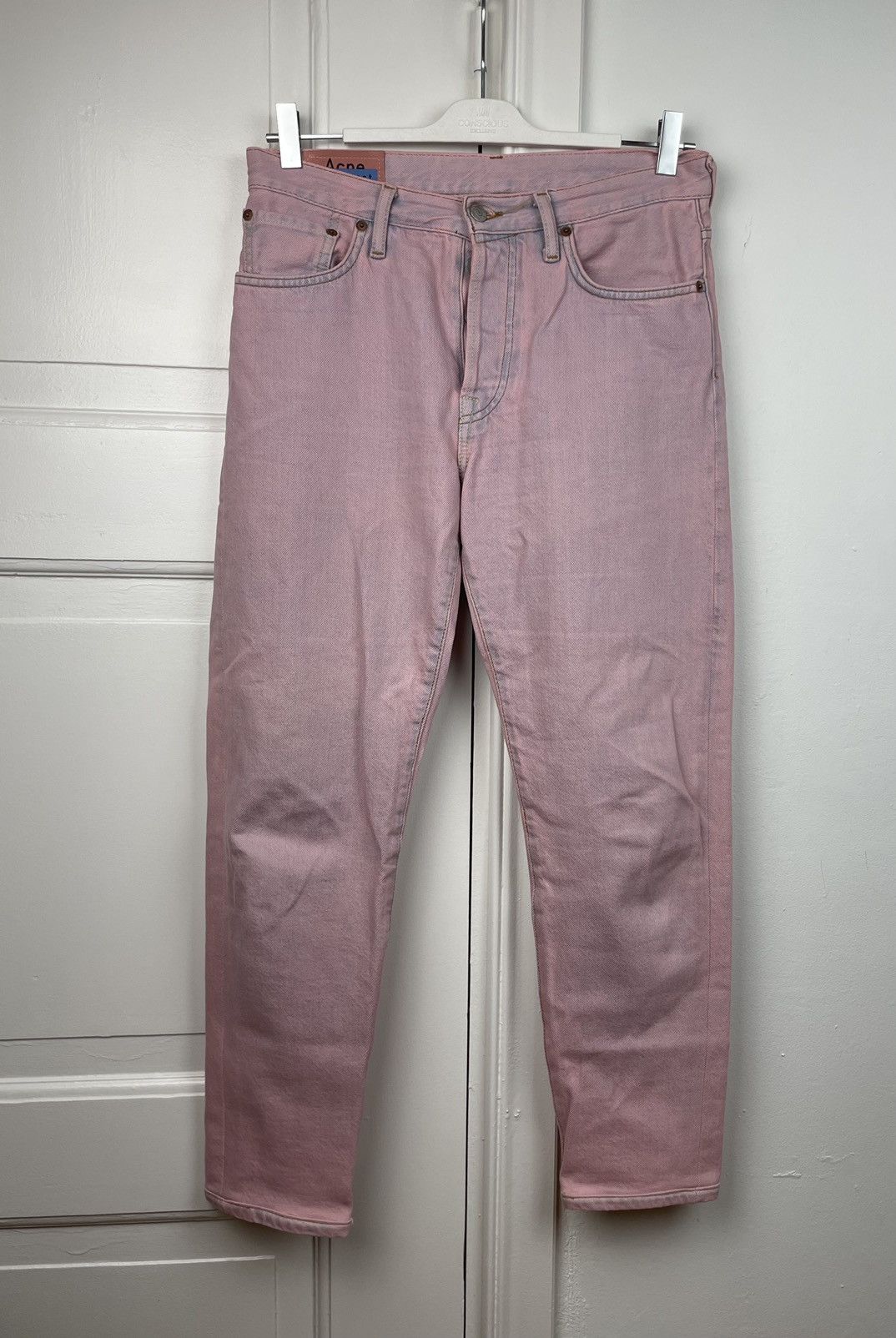 Acne Studios Acne Studios 1997 (1996) Pink washed jeans pants label Size US 28 / EU 44 - 1 Thumbnail