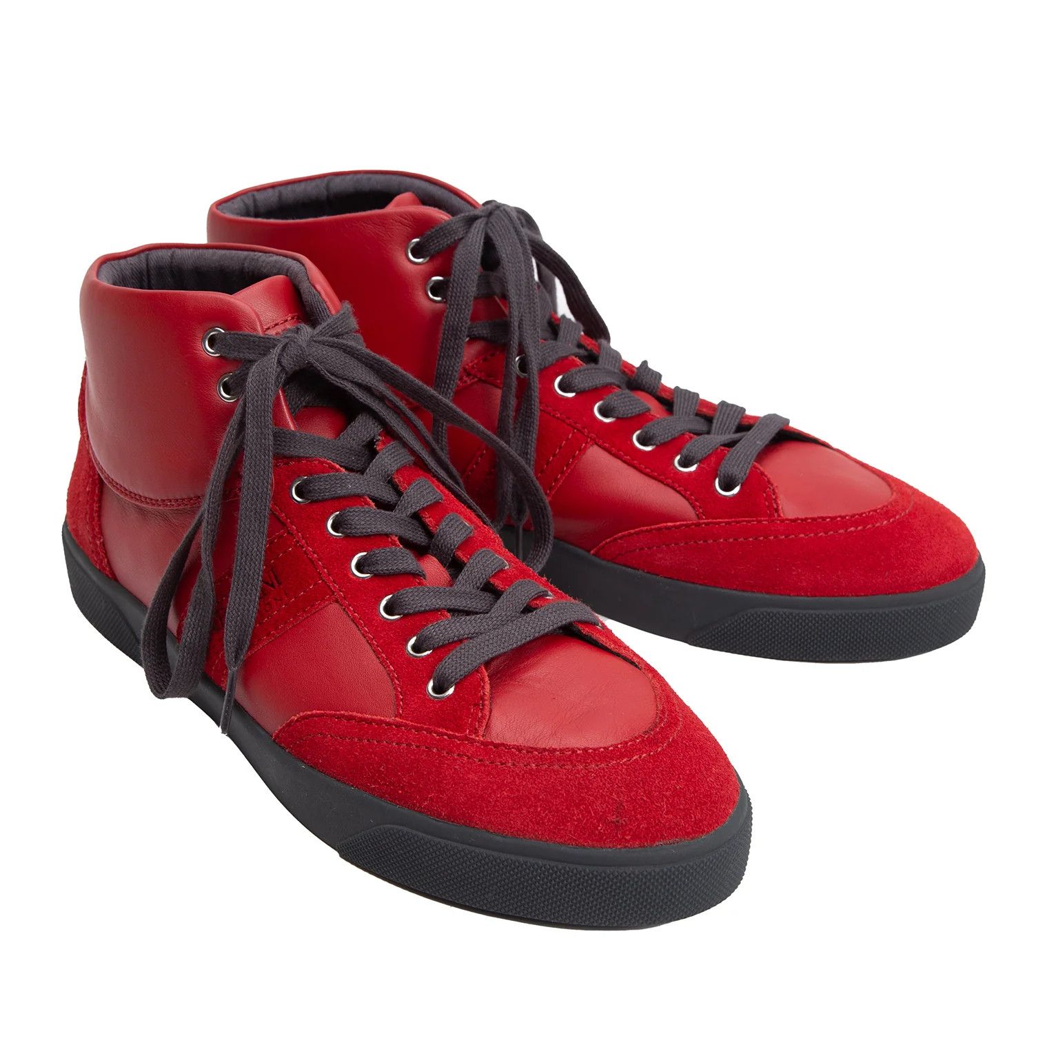 Armani Collezioni Suede and Leather Sneakers in Red EUR44 Size US 5 / EU 37 - 1 Thumbnail