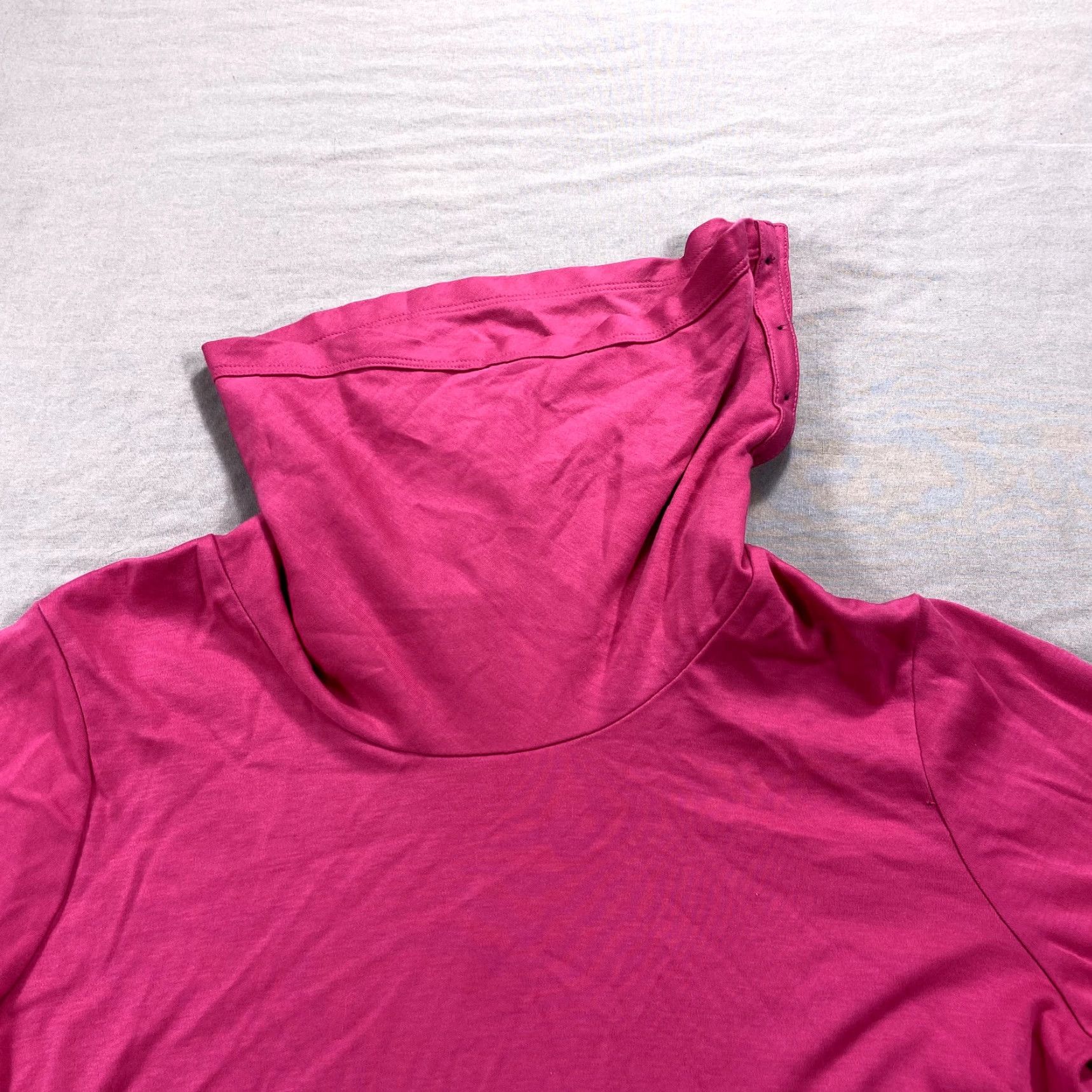 Vintage LL Bean Shirt Womens Medium Pink Shawl Neck Collar Pullover Top Cotton Ladies Size M / US 6-8 / IT 42-44 - 3 Thumbnail