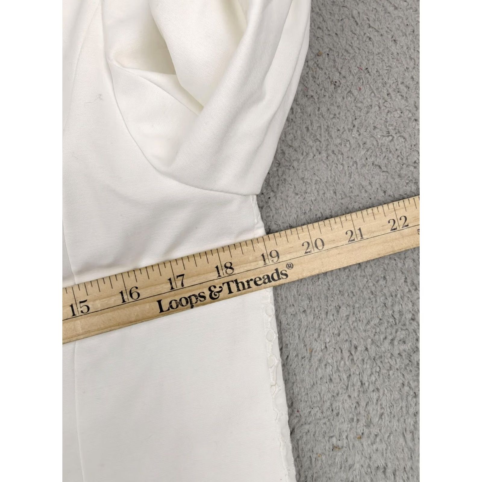 Calvin Klein Calvin Klein Jacket Womens Medium White Lace Front Zip Pockets Lined Collarless Size M / US 6-8 / IT 42-44 - 7 Thumbnail