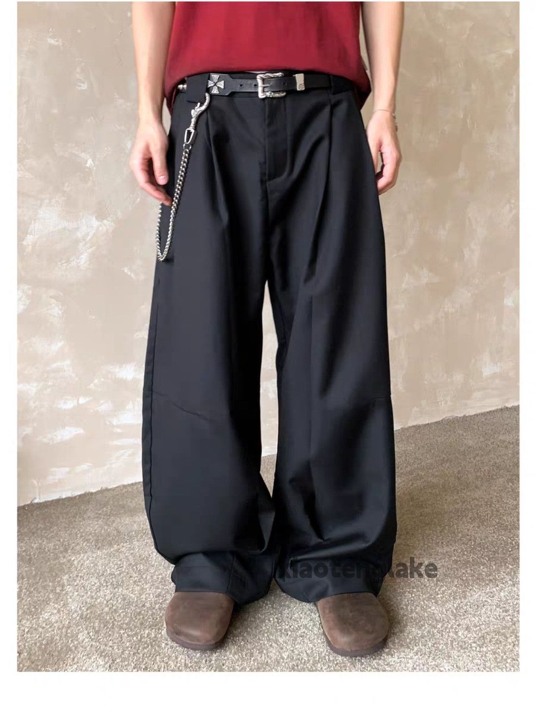 Designer Unisex utility loose baggy hiphop yuppie pleated pants Size US 28 / EU 44 - 4 Thumbnail
