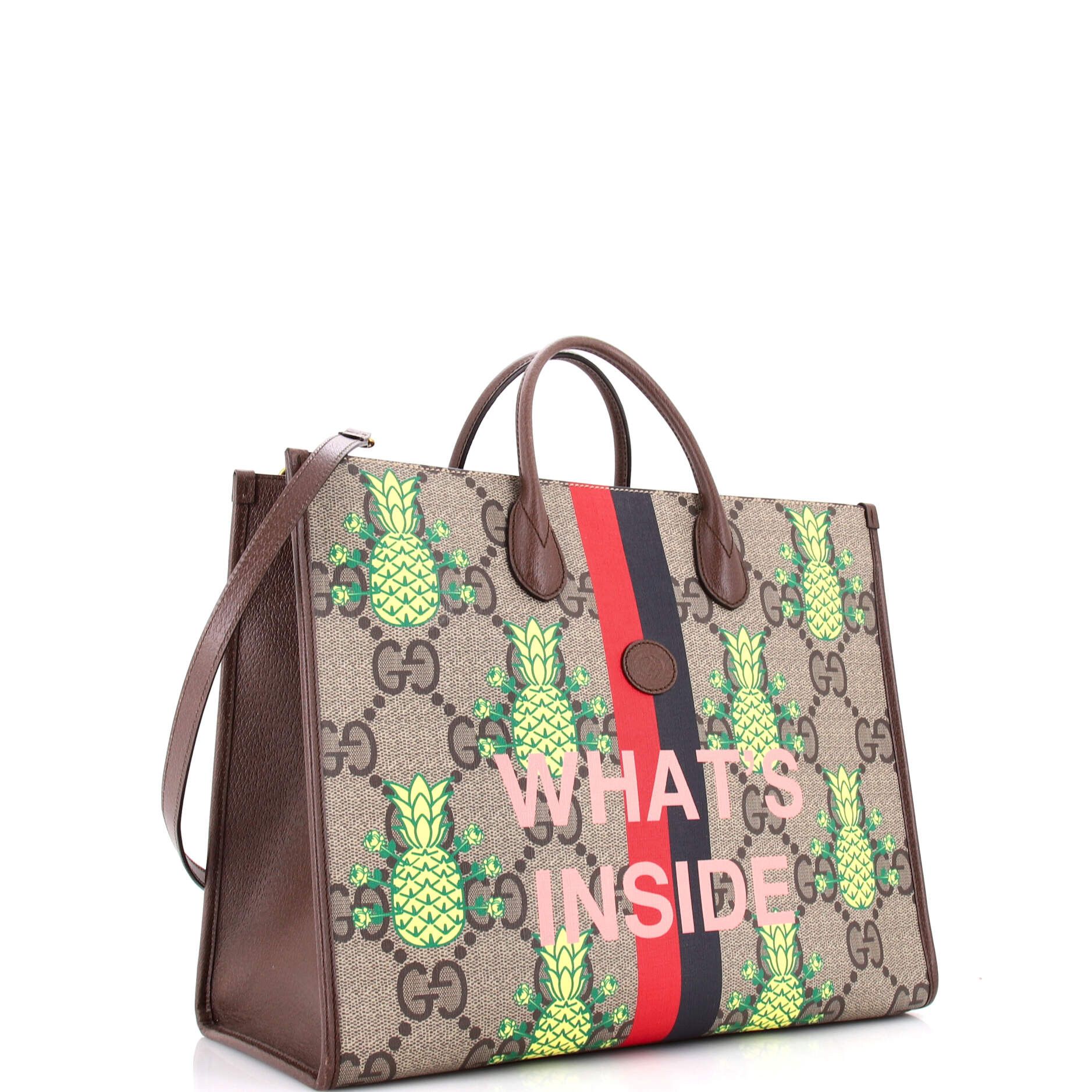 Gucci Interlocking G Patch Convertible Tote Printed Jumbo GG Coated Canvas Medium Size ONE SIZE - 1 Thumbnail