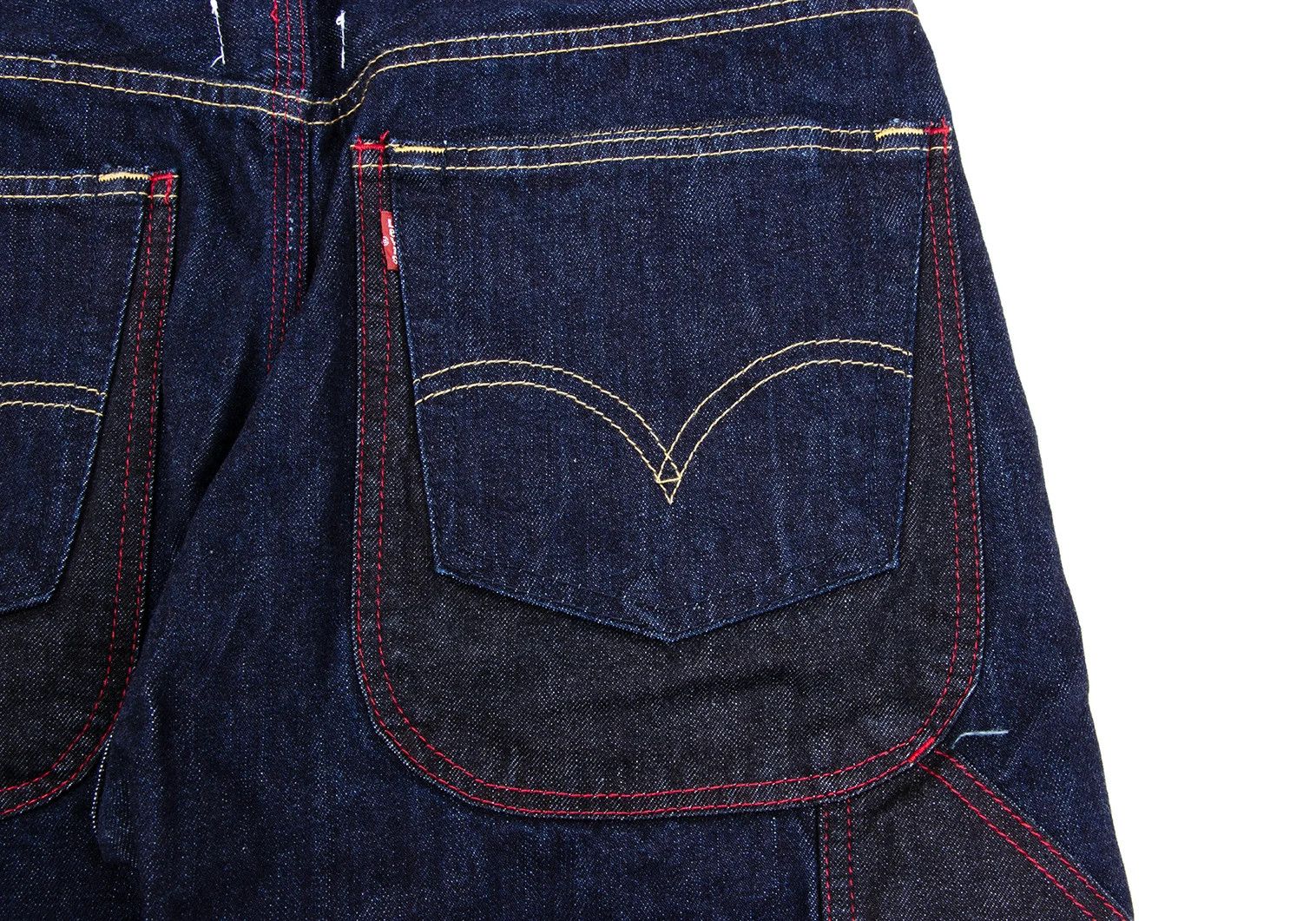 Junya Watanabe Color-Blocked Indigo Denim Short Painter Pants Size US 30 / EU 46 - 9 Thumbnail