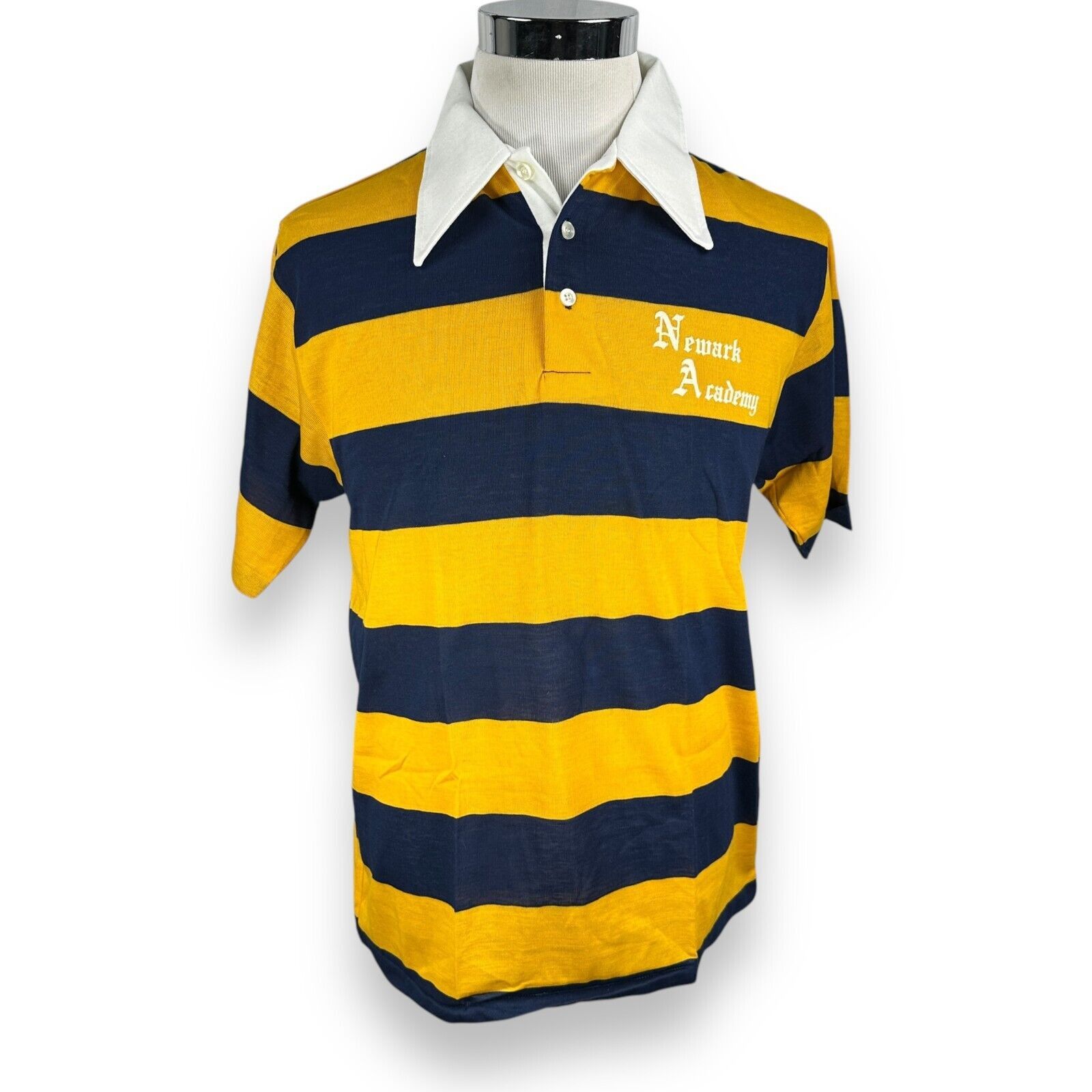 Velva Sheen Vintage Velva Sheen Newark Academy Polo Shirt Mens XL Yellow Size US XL / EU 56 / 4 - 1 Thumbnail