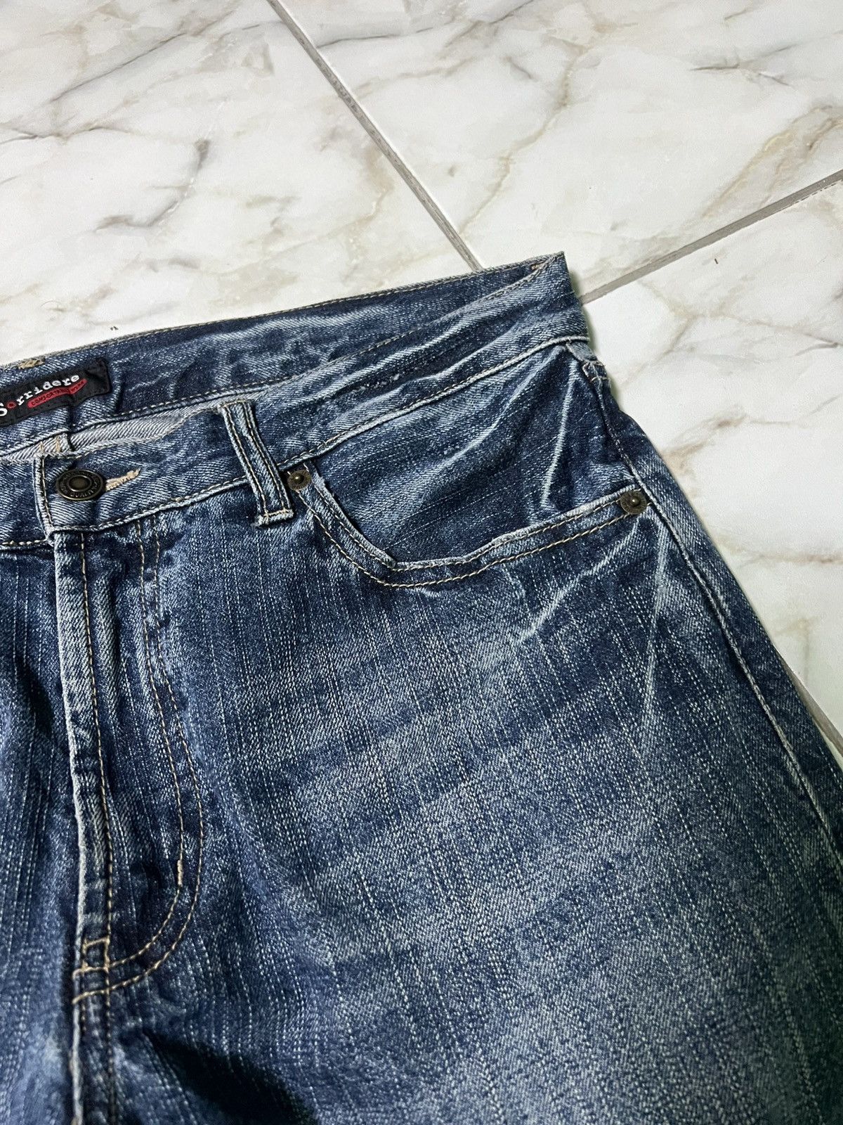 Beauty Beast × If Six Was Nine × Japanese Brand 💥Insane 90’s Style Japanese Sorridere Distress Washed Jean Size US 33 - 8 Thumbnail