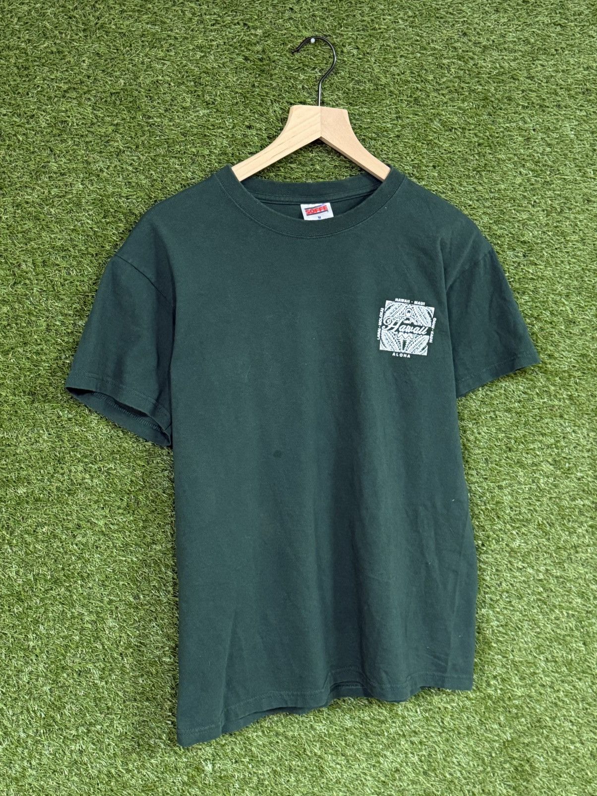 Soffe Vintage Soffe Made in USA Forest Green Hawaii Tee Medium Size US M / EU 48-50 / 2 - 3 Thumbnail