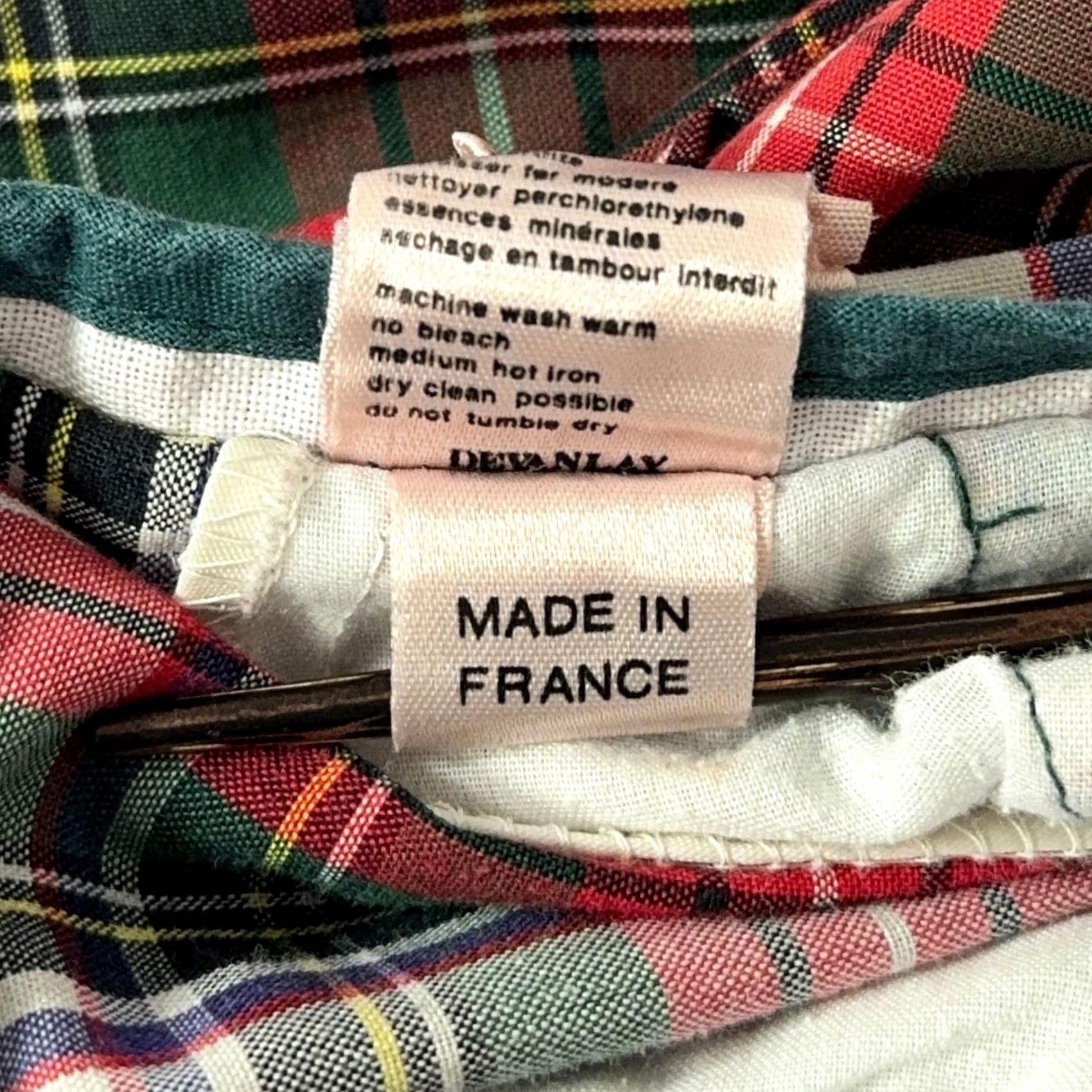 Lacoste VINTAGE Lacoste Pants 34 Mens 27 Inseam Pleated Tartan Red Green Cotton Polyester Dress Pants Made France Regular Fit 80s 90s Golf Money USA Size US 34 / EU 50 - 5 Thumbnail